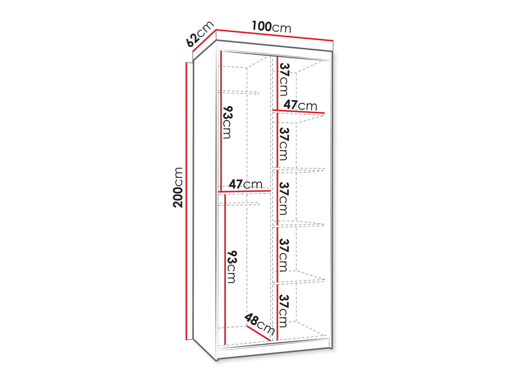 Kleiderschrank Hartford 498 (Artisan-Eiche)