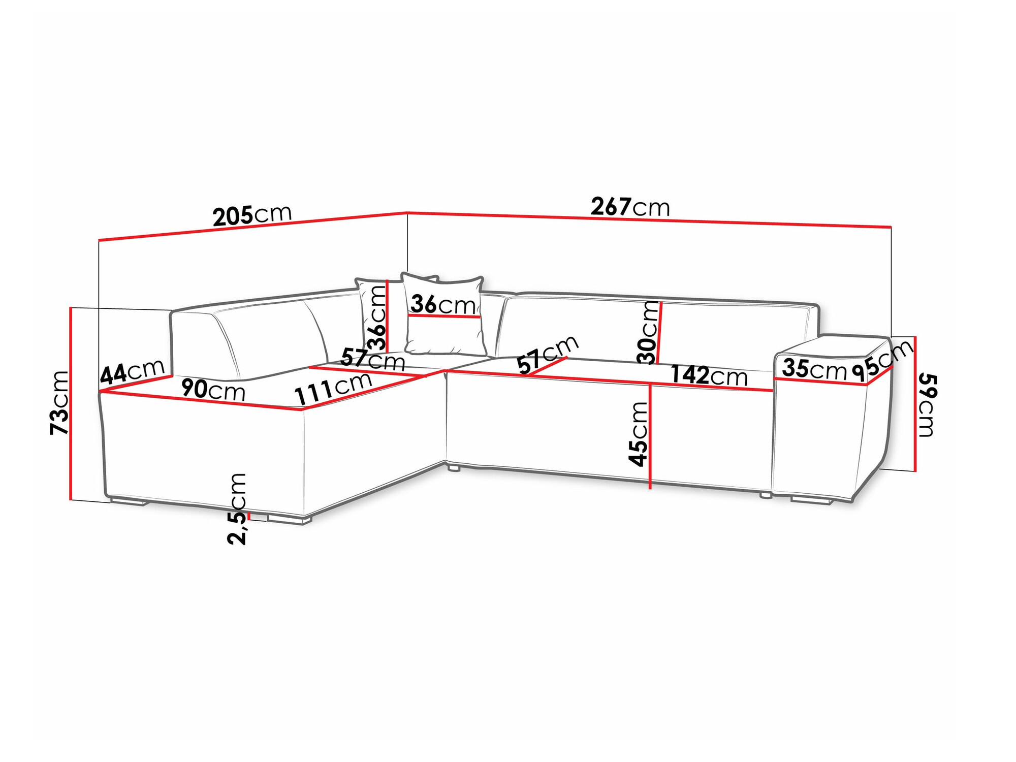 Ecksofa Comfivo 289 (Clara 215.02)