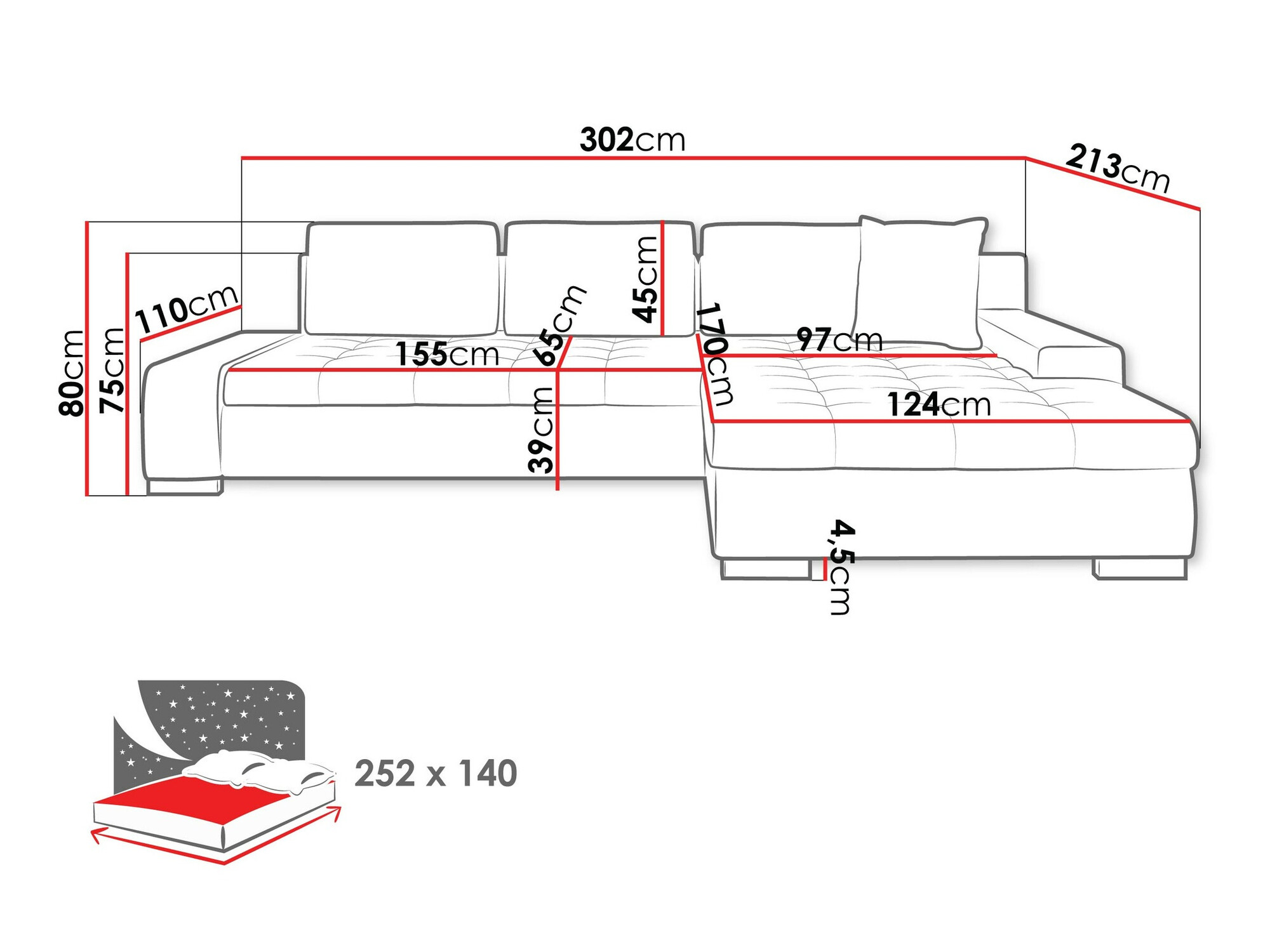 Ecksofa Comfivo Nitor II (Clara 215.19)