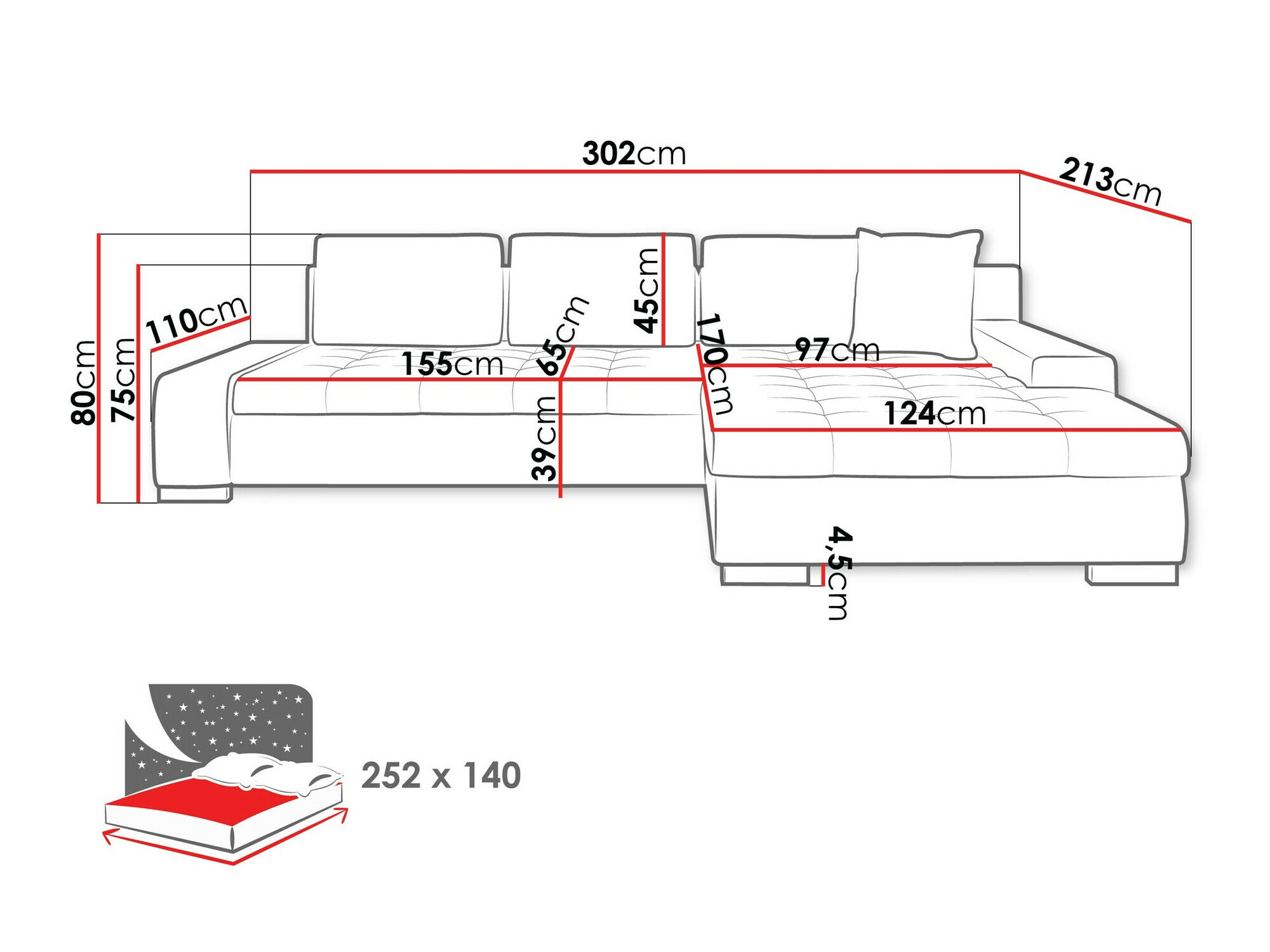 Ecksofa Comfivo Nitor II (Coral 70)