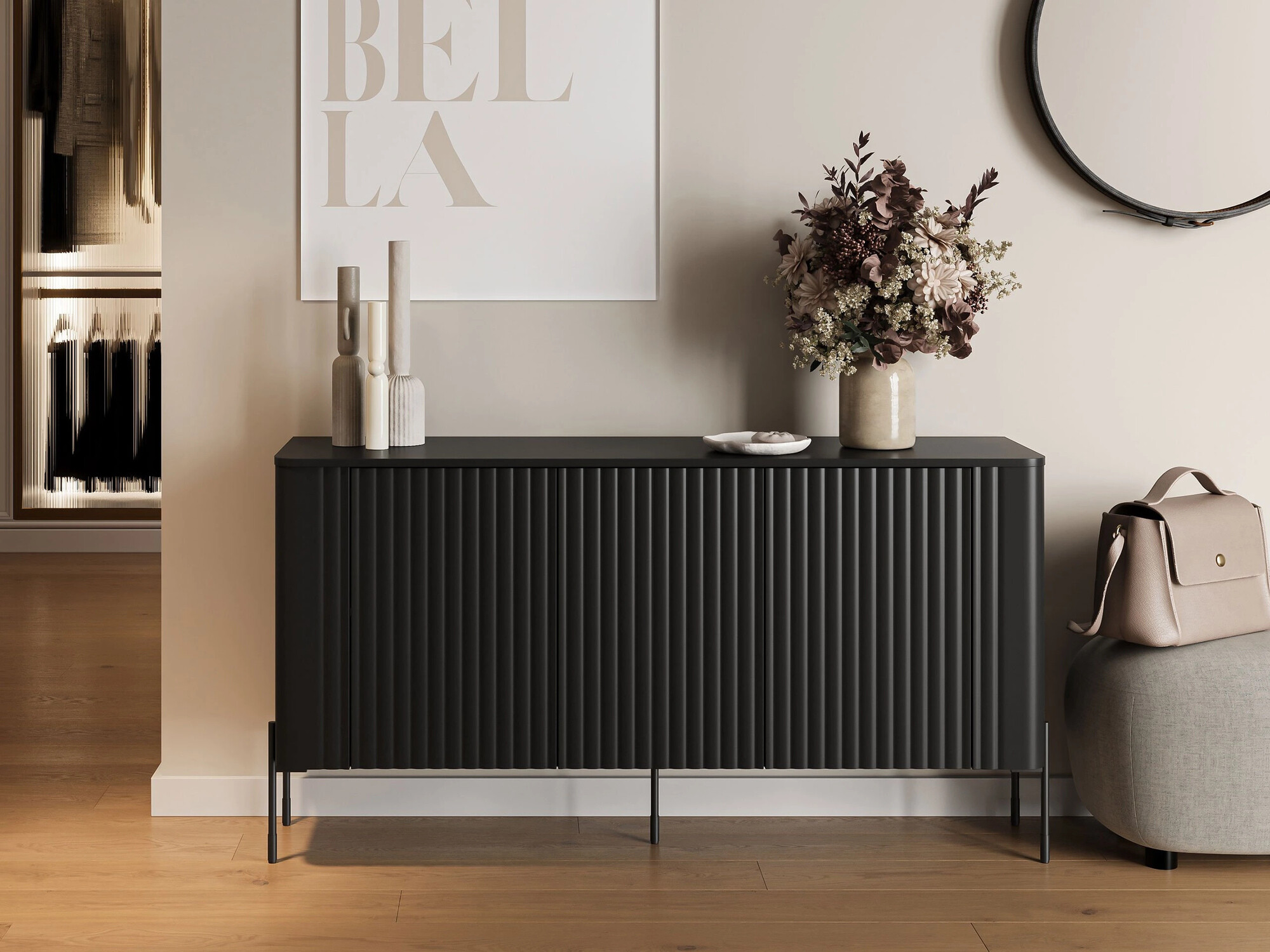 Sideboard Mavnue 100 (Schwarz)
