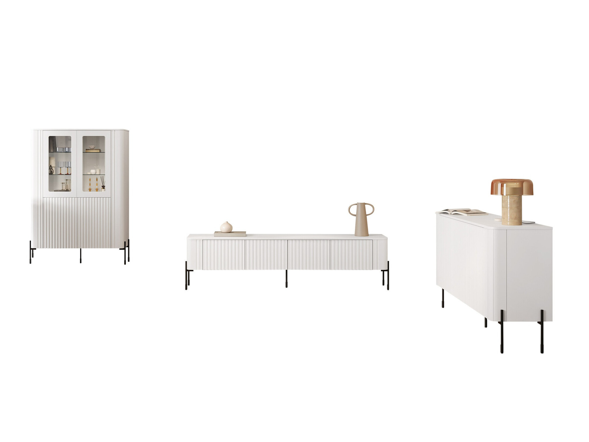 Wohnzimmer-Set Nobilitas (Weiss)