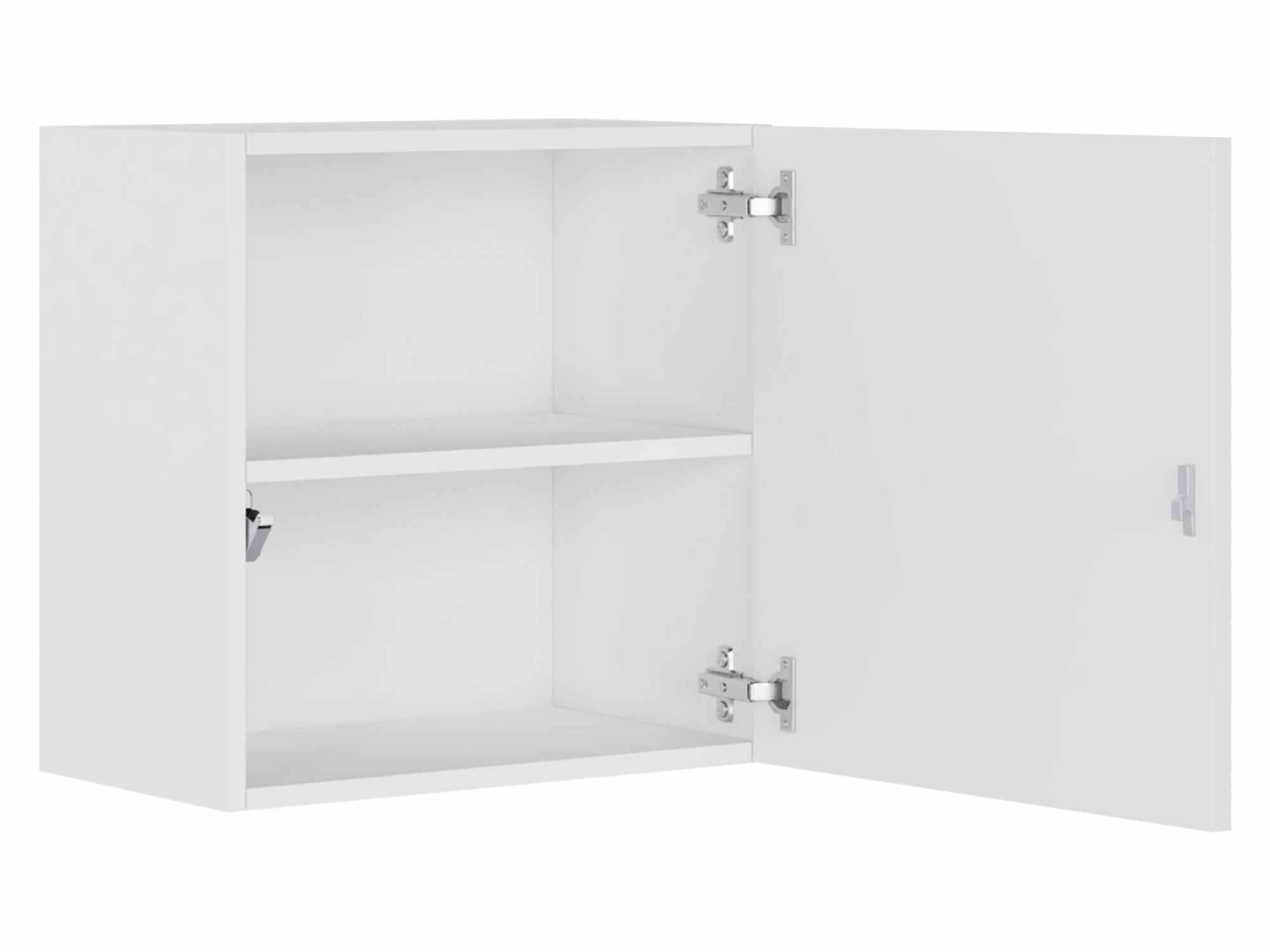 Hängeschrank Vilrin I (Weiss + Weiss glänzend)