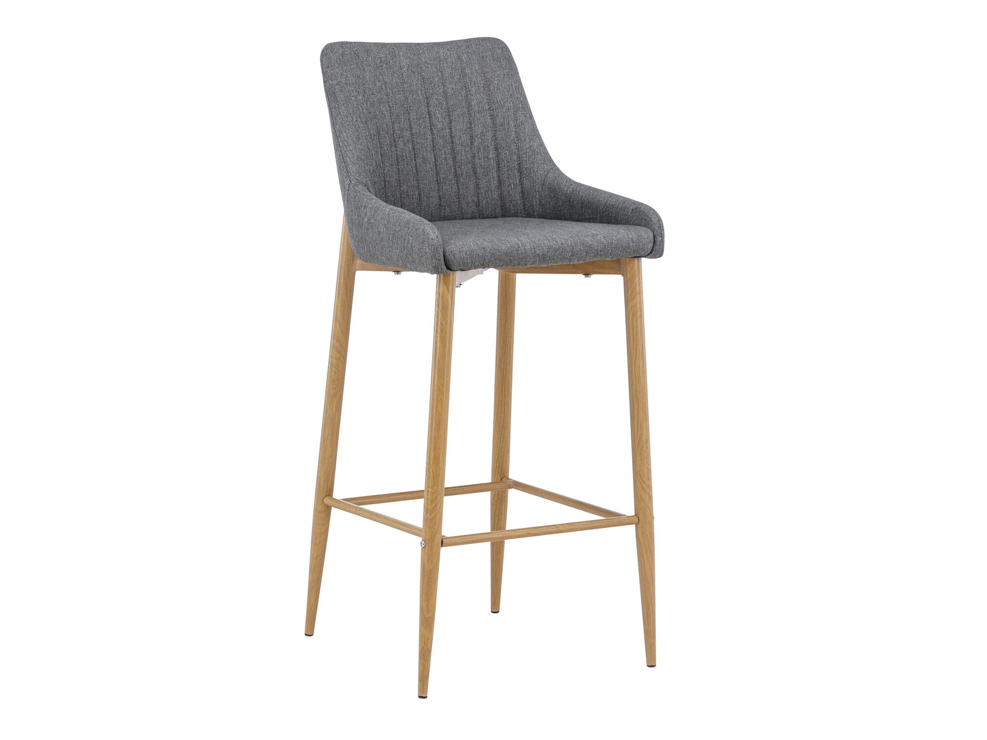 Barstuhl Dallas 2647 (Dunkelgrau + Eichenholzoptik)