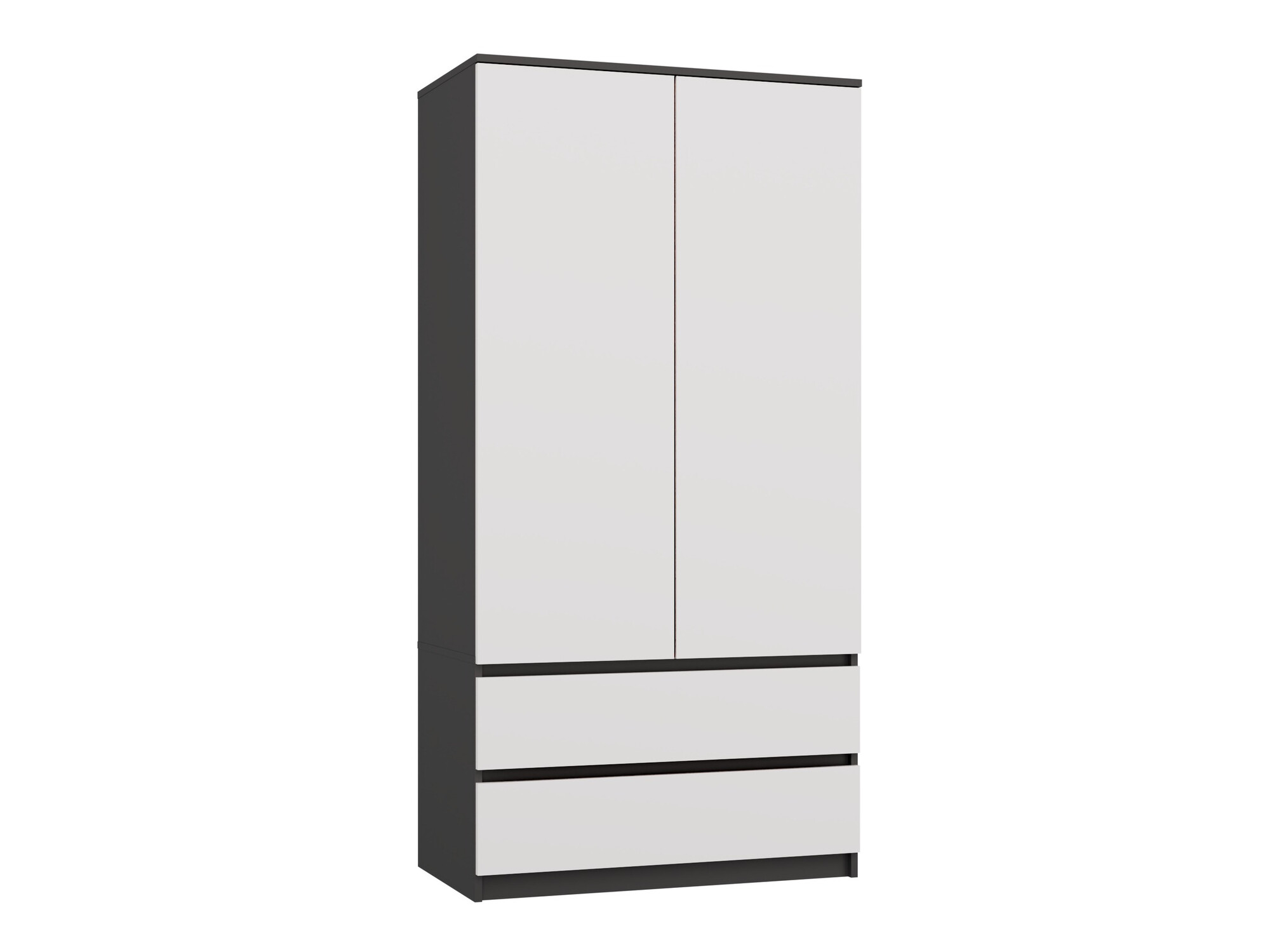 Kleiderschrank Elbvelu 116 (Weiss + Anthrazit)