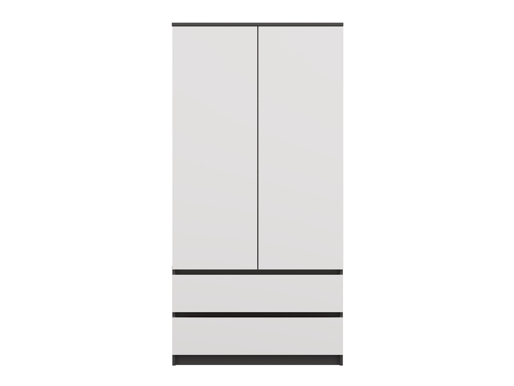 Kleiderschrank Elbvelu 116 (Weiss + Anthrazit)