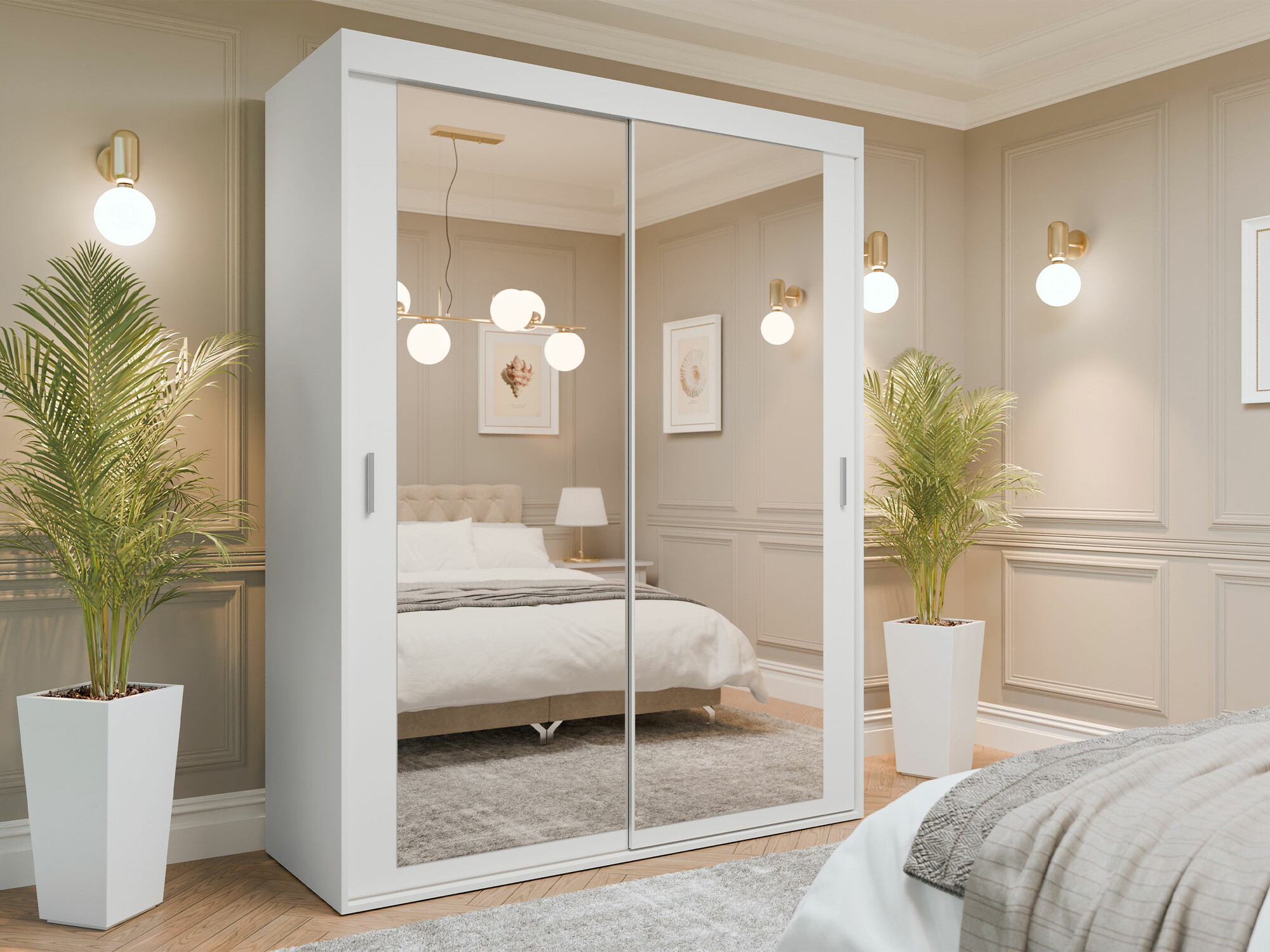 Kleiderschrank Apopka 103 (Weiss)