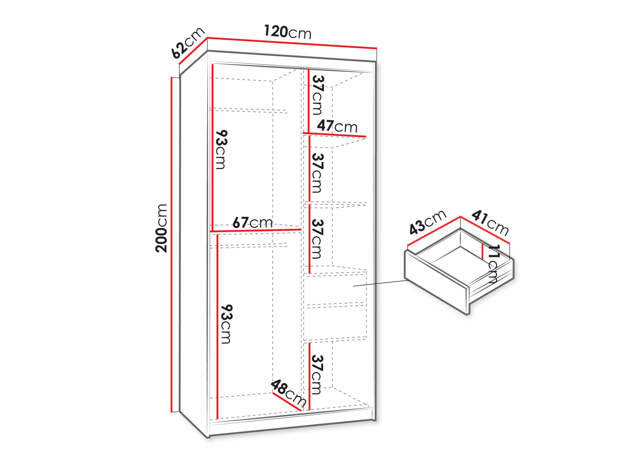 Kleiderschrank Hartford 501 (Artisan-Eiche)