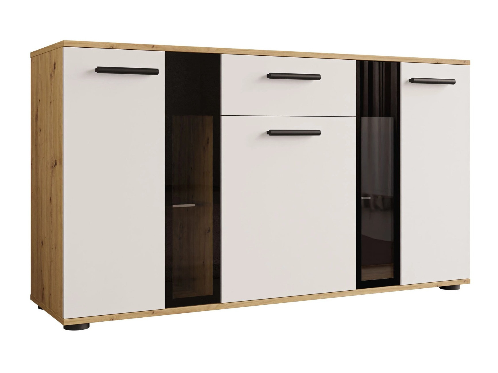 Kommoden Genio (Artrisan eichenholzoptik + Weiss)