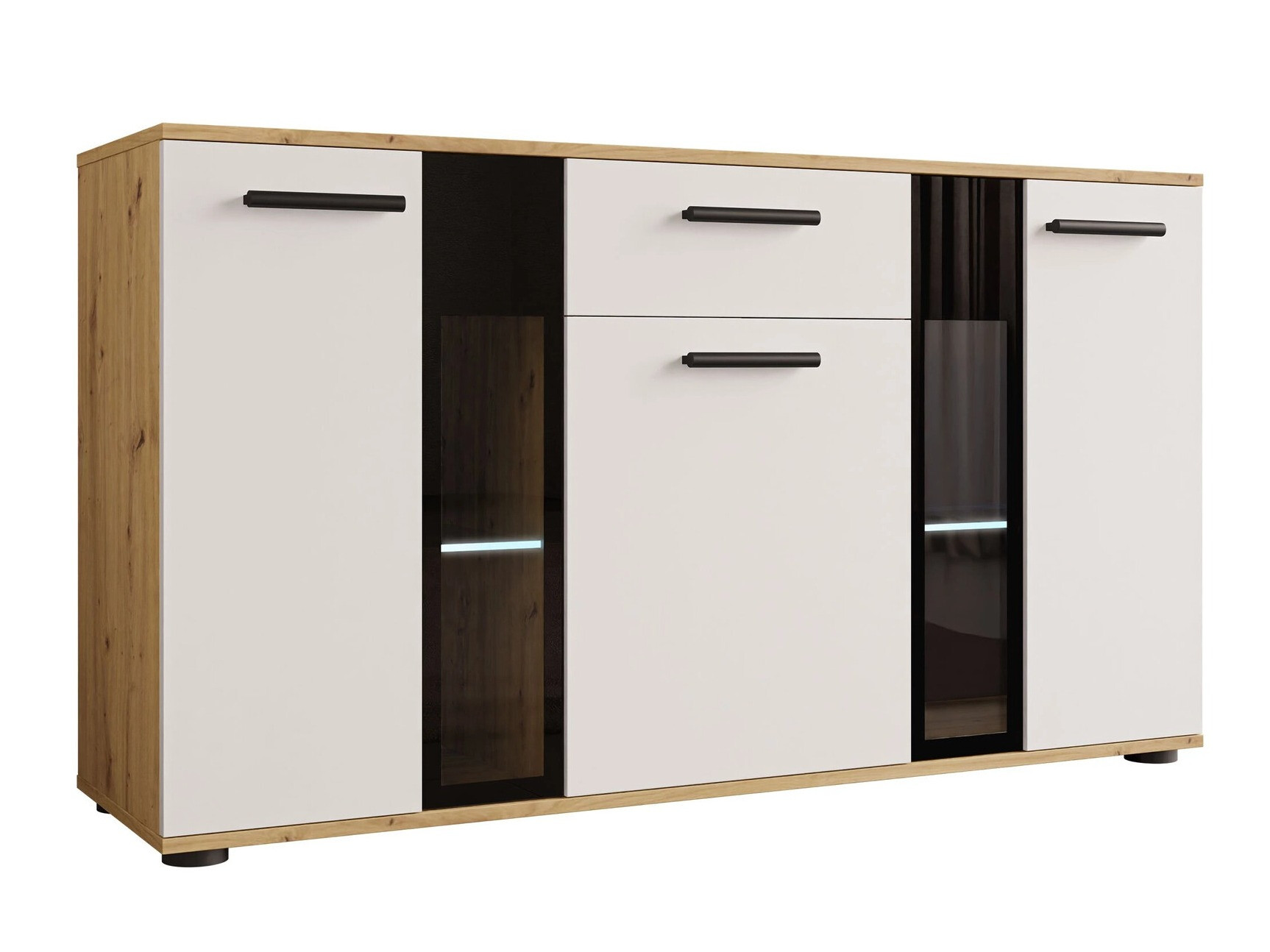 Kommoden Genio (Artrisan eichenholzoptik + Weiss)