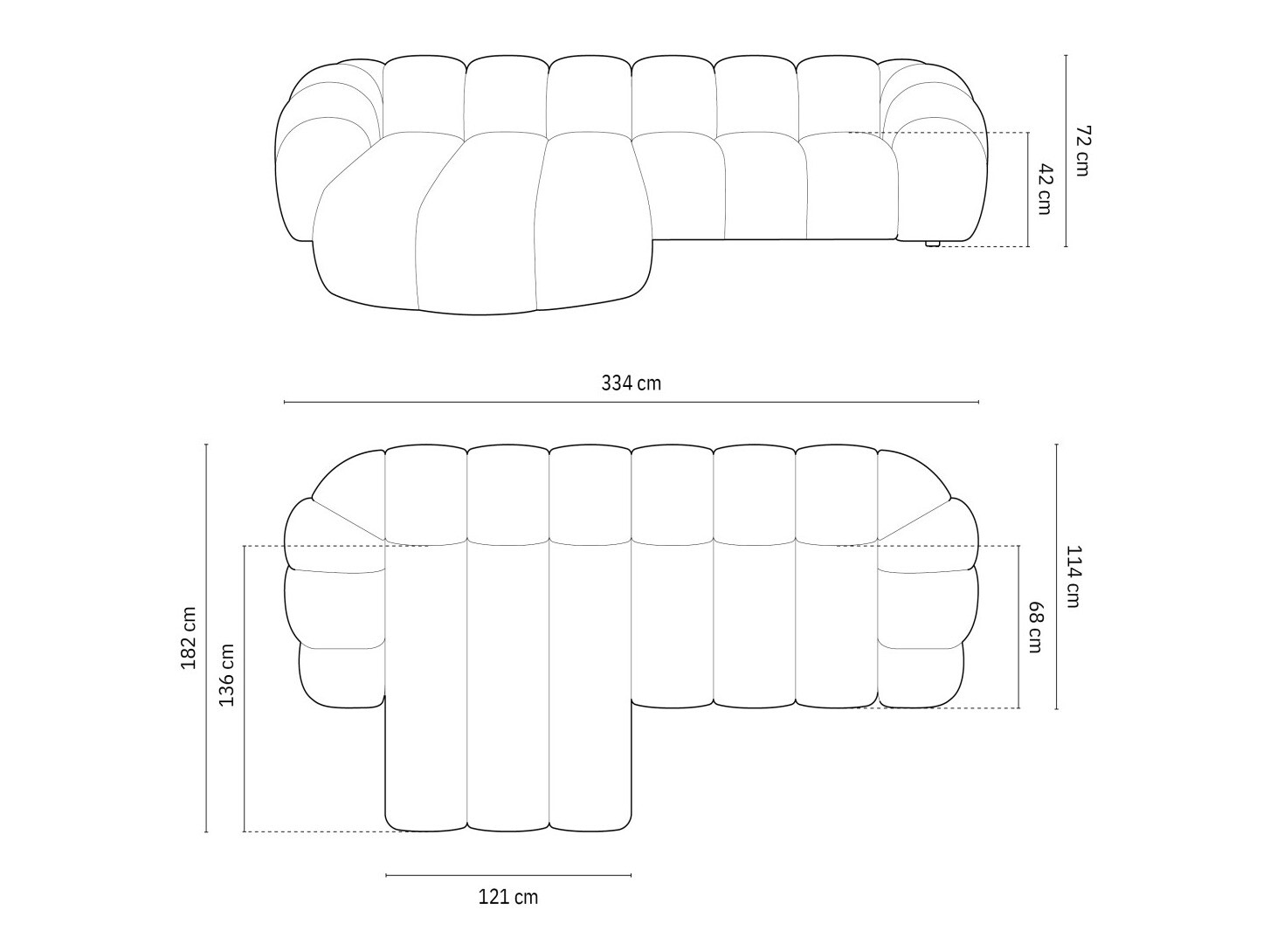 Ecksofa Cirnolu 103 (Bubble 03)