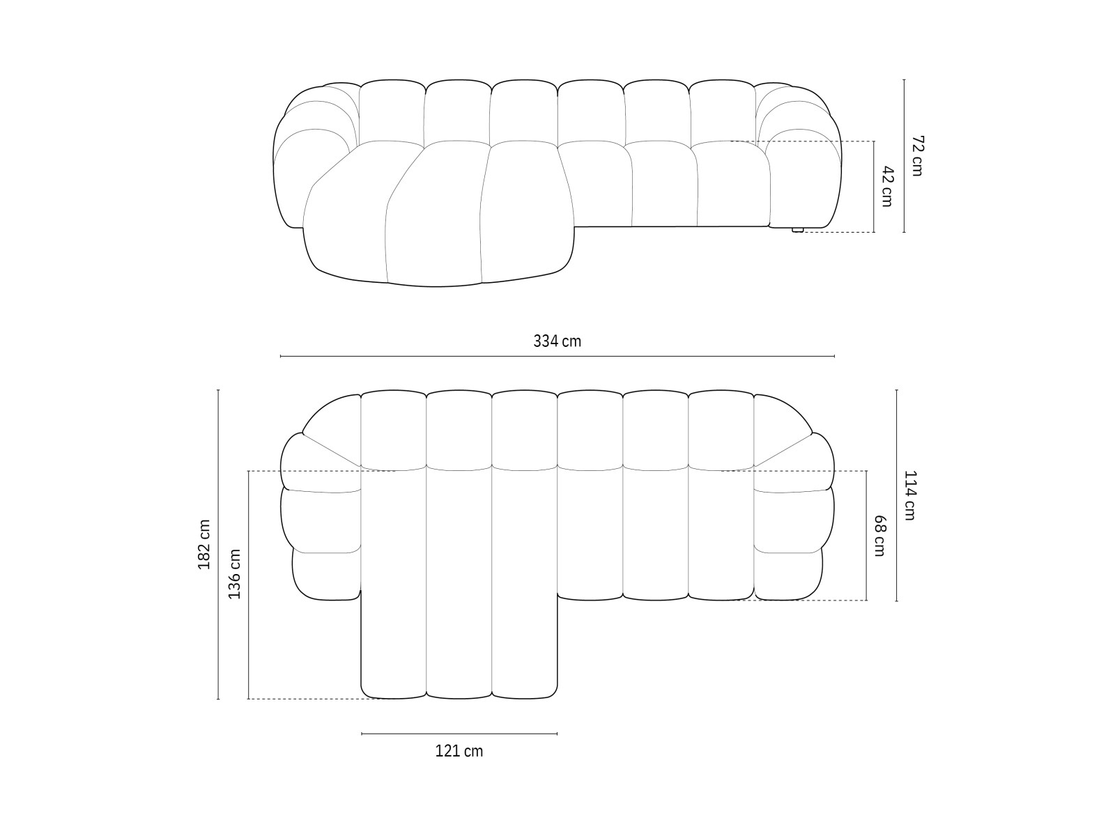 Ecksofa Cirnolu 103 (Bubble 07)