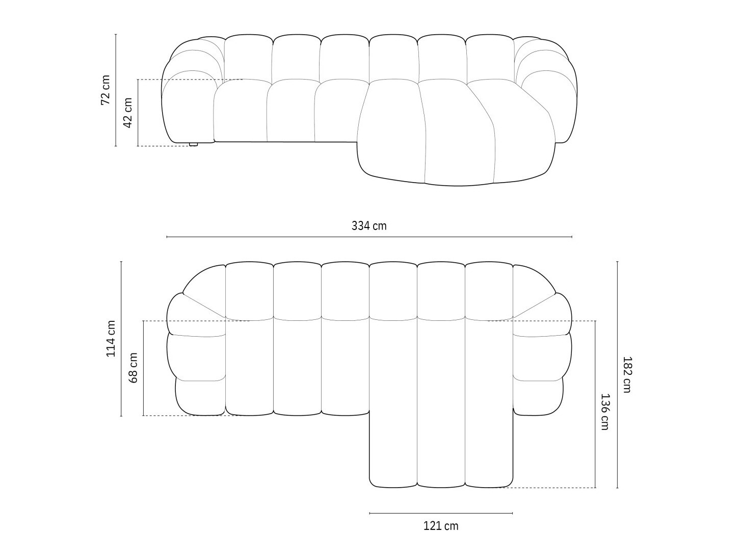 Ecksofa Cirnolu 103 (Bubble 07)