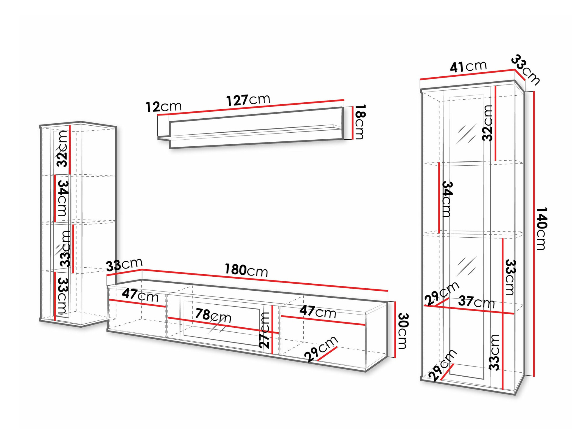 Wohnzimmer-Sets Torcame 103 (Schwarz)