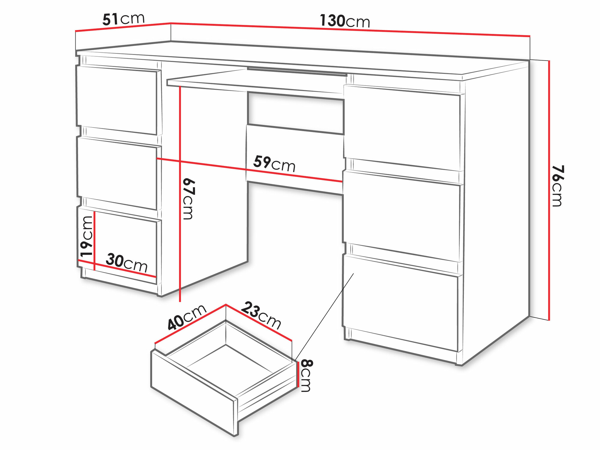 Bürotisch Comfivo Cor