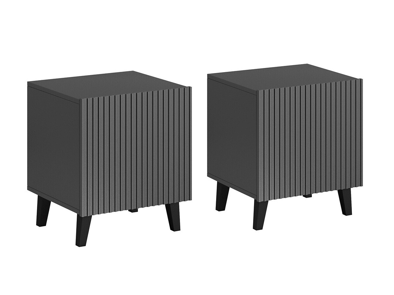 Ein Satz Nachttische Comes (Anthrazit)