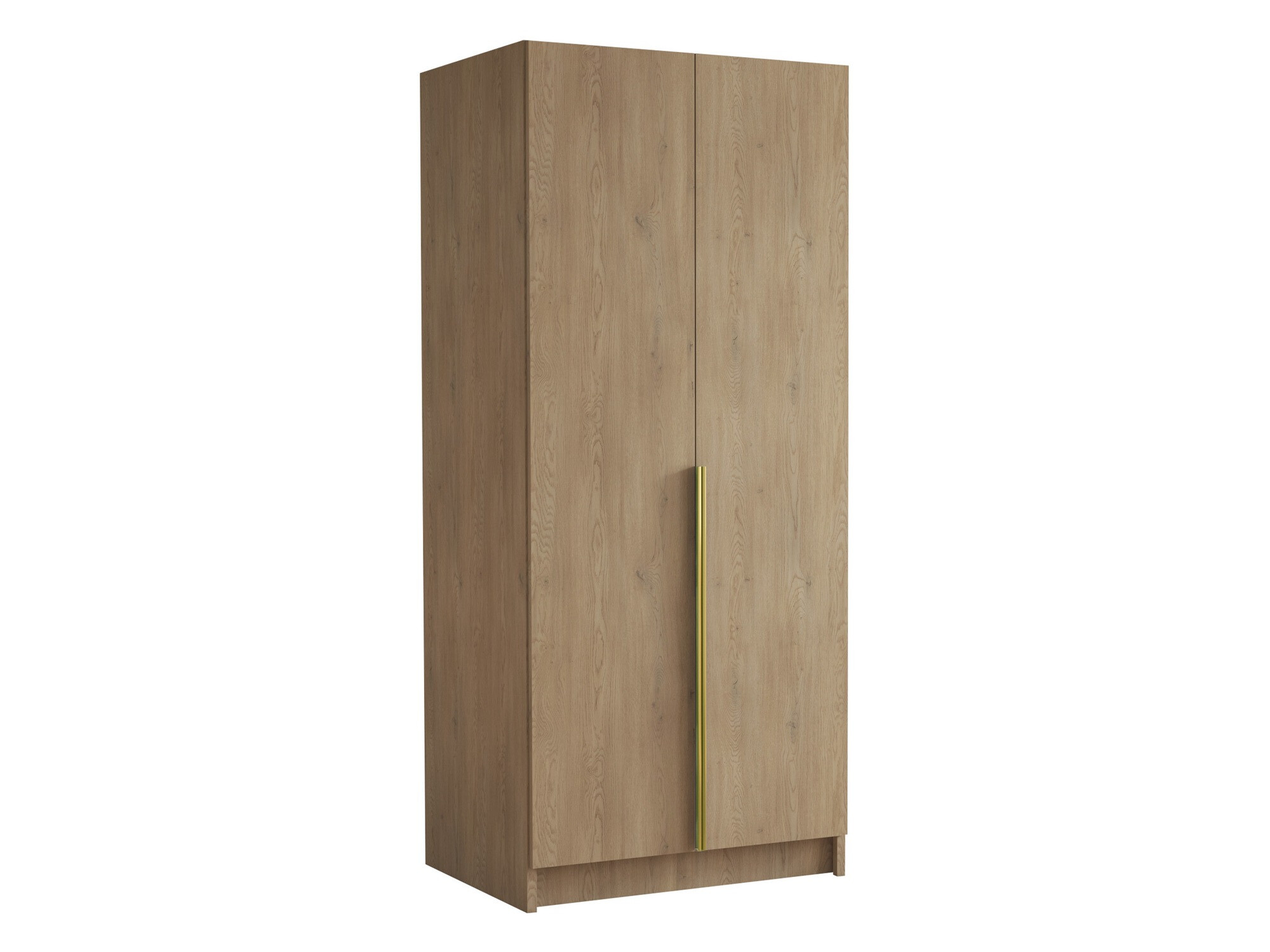 Kleiderschrank Closico Staton I (Lighholz + Gold)