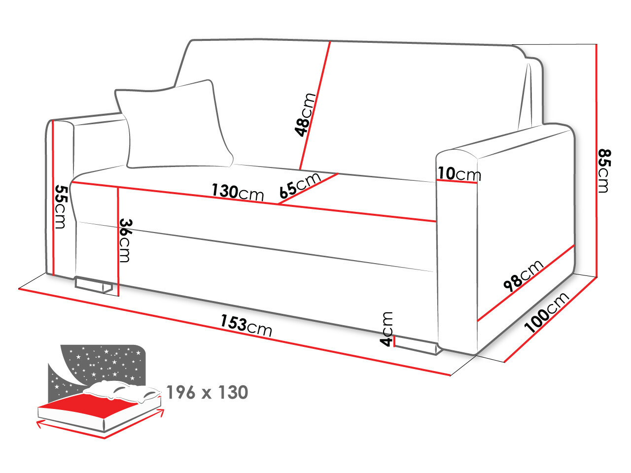 Schlafsofa Solrin III (Tilia 86)
