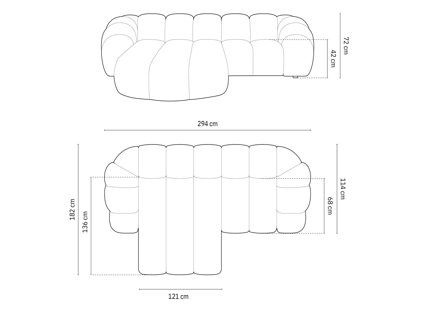 Ecksofa Cirnolu 105 (Bubble 03)