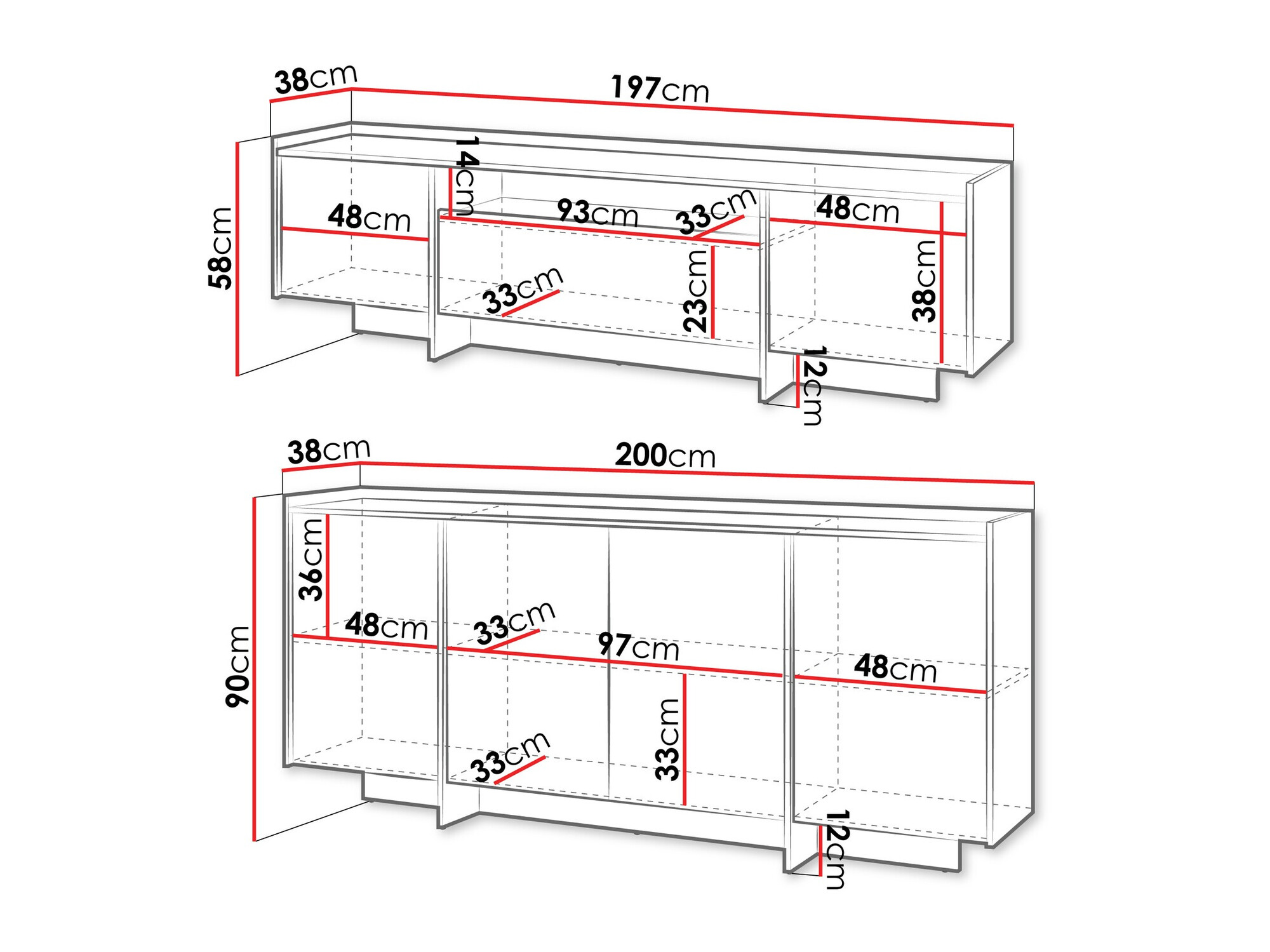 Wohnzimmer-Sets Filus (Eichenholzoptik dunkel)