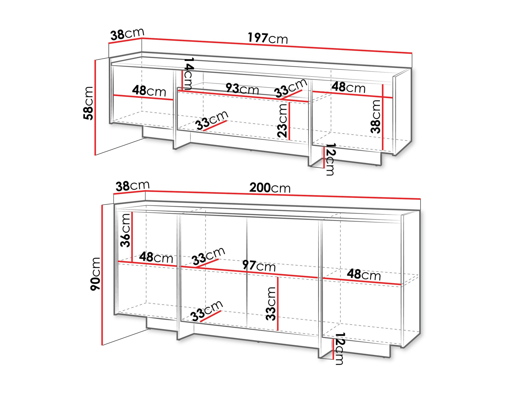 Wohnzimmer-Sets Filus (Eichenholzoptik)