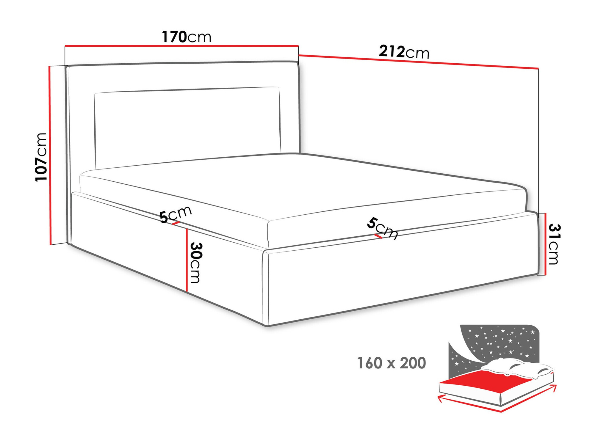 Bett Arsura (Coral 15)