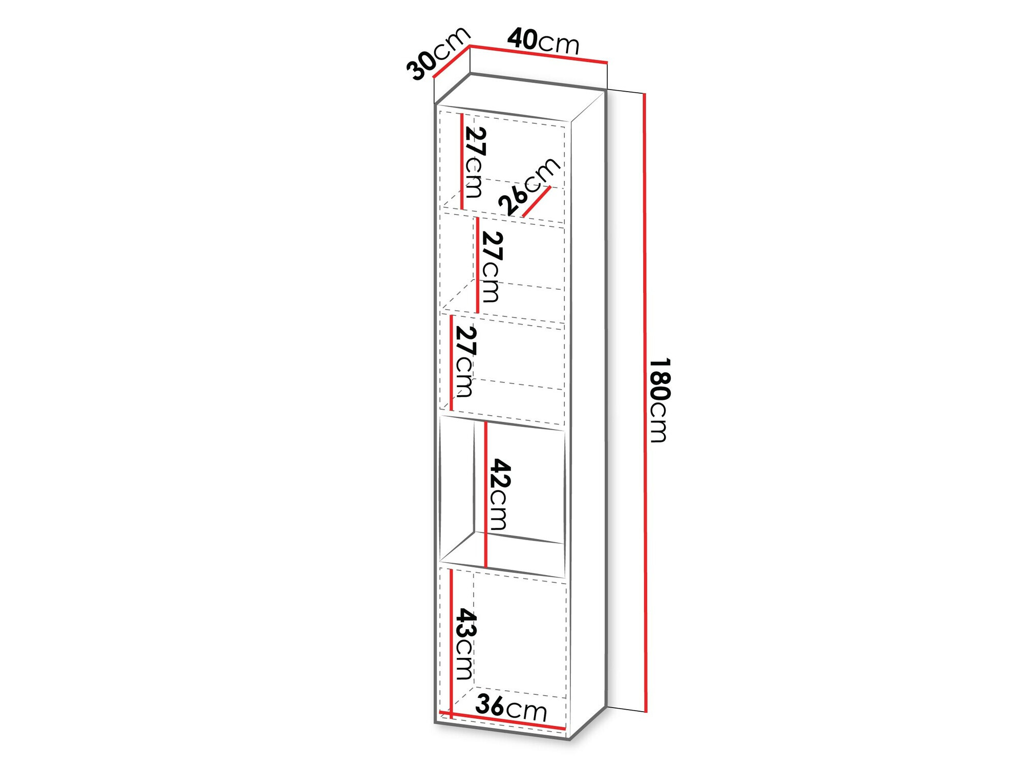 Wandregal Species I (Schwarz)