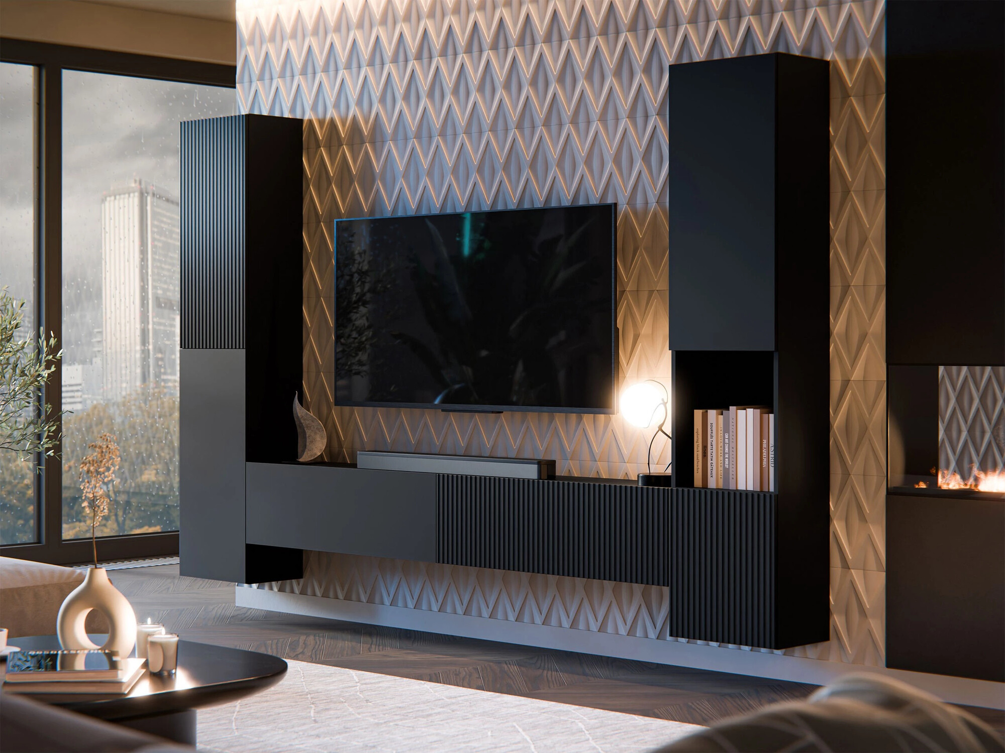 Wandregal Species I (Schwarz)