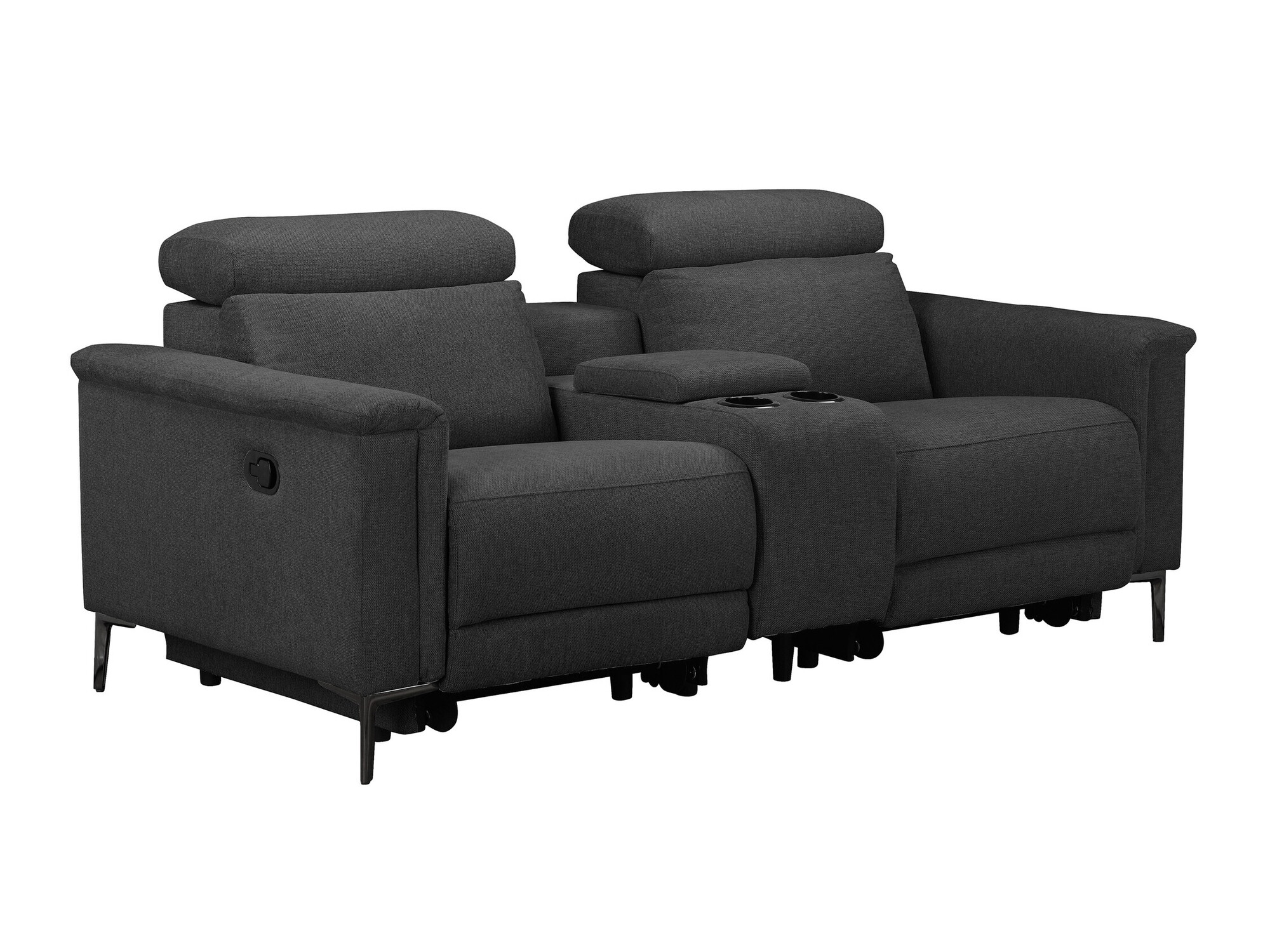 Sofa mit Liegefunktion Evamare 101 (Dunkelgrau)