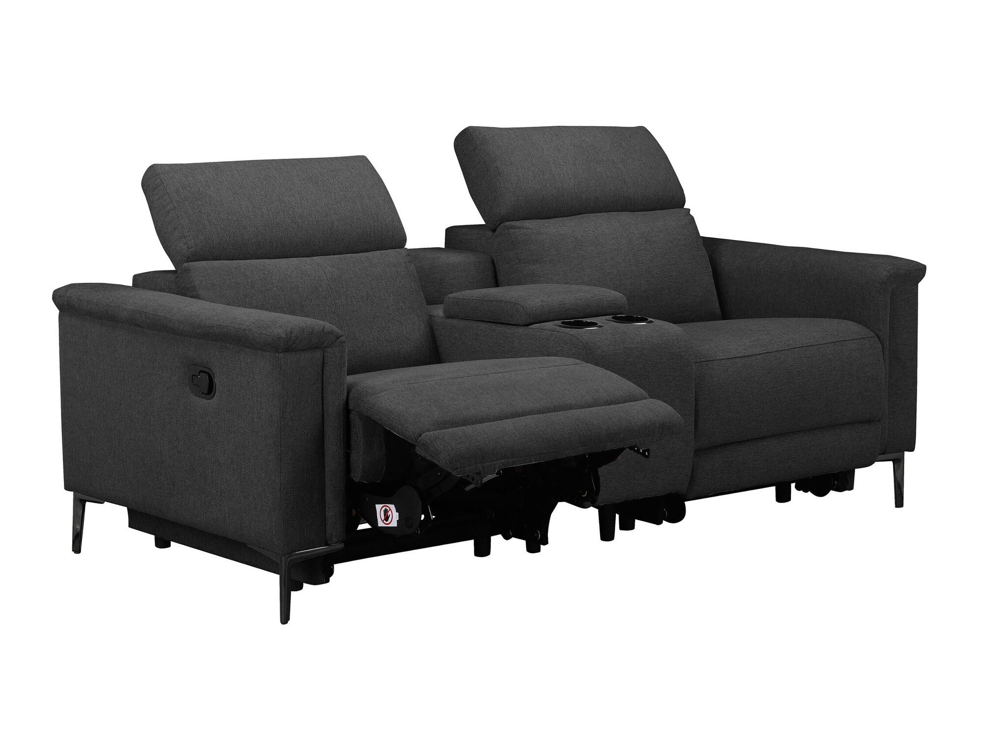 Sofa mit Liegefunktion Evamare 101 (Dunkelgrau)
