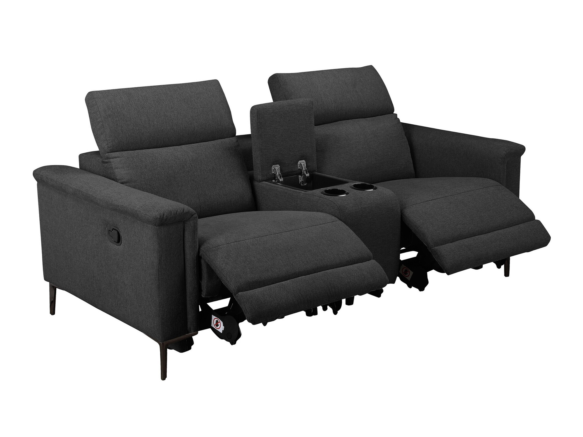 Sofa mit Liegefunktion Evamare 101 (Dunkelgrau)