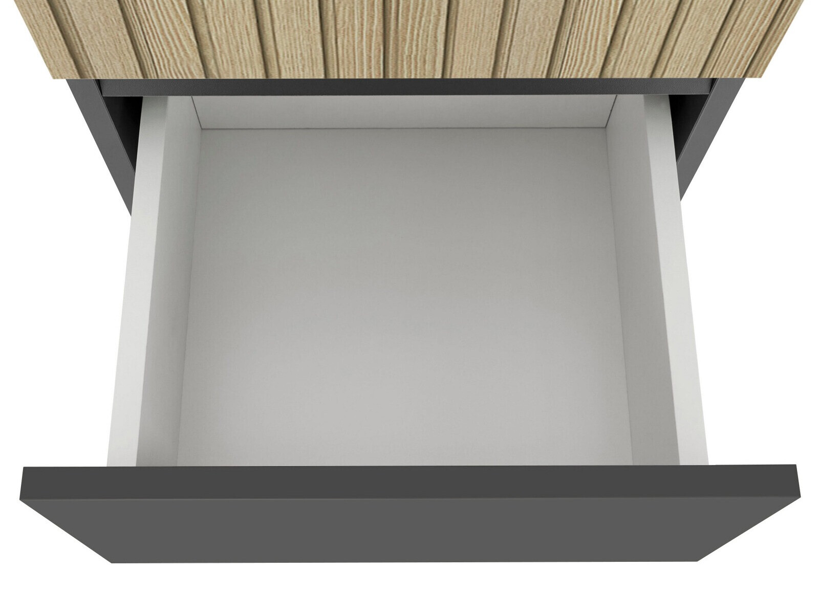 Stehender Badezimmerschrank Soncamu 102 (Anthrazit + Eichenholzoptik hell)