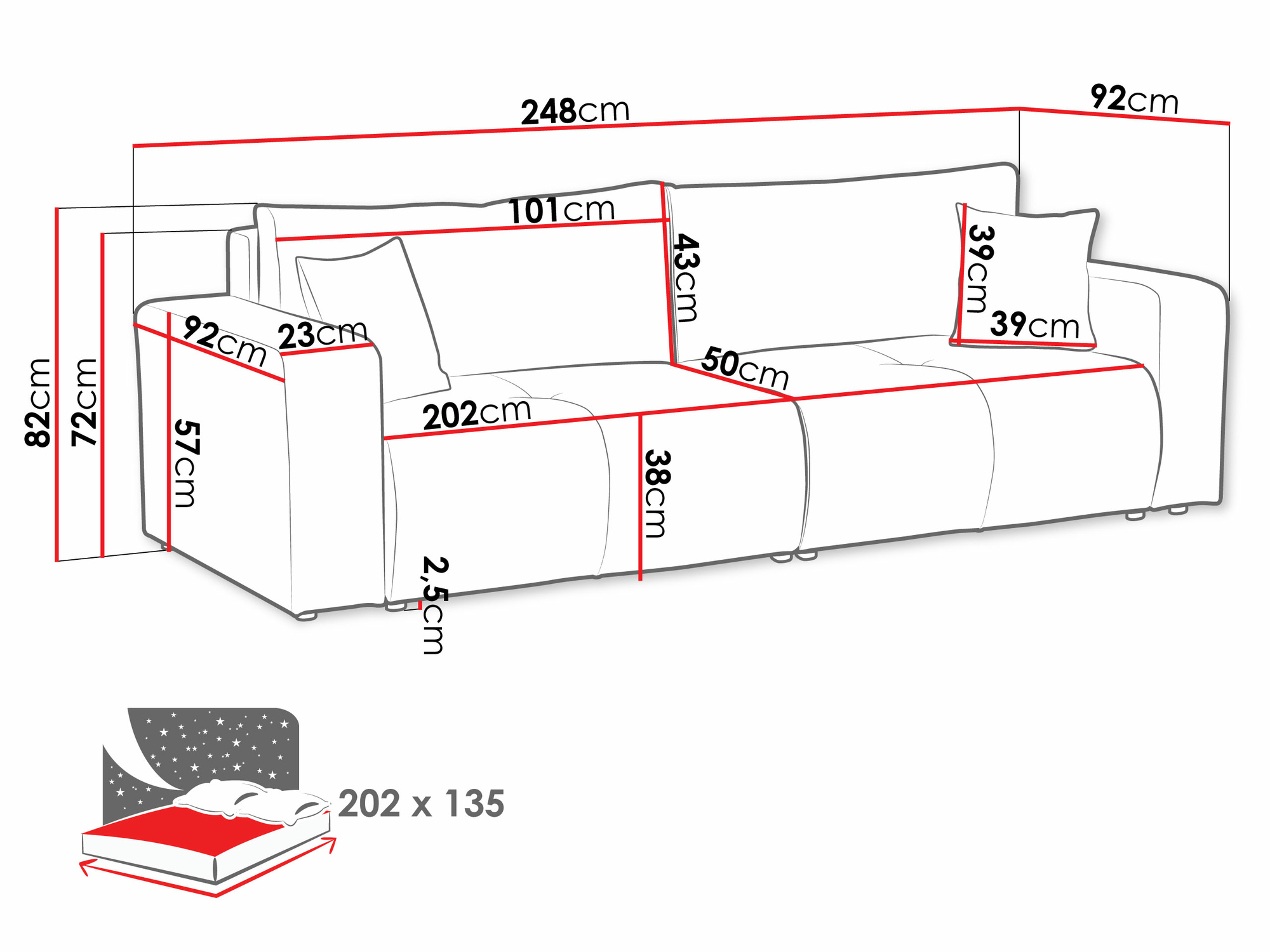 Schlafsofa Comfivo Laurus (Velo 623)