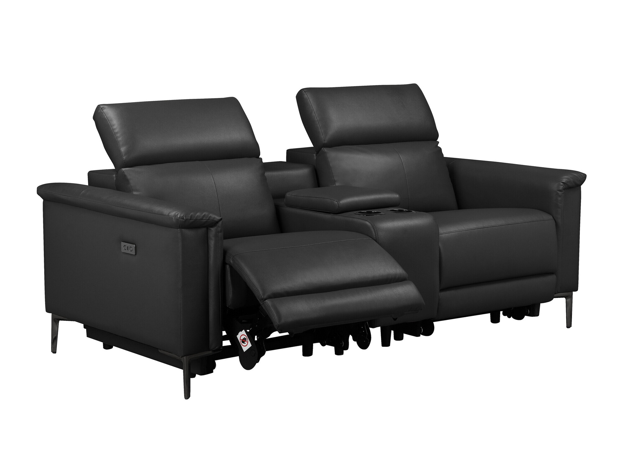 Sofa mit Liegefunktion Denton 1468 (Schwarz)