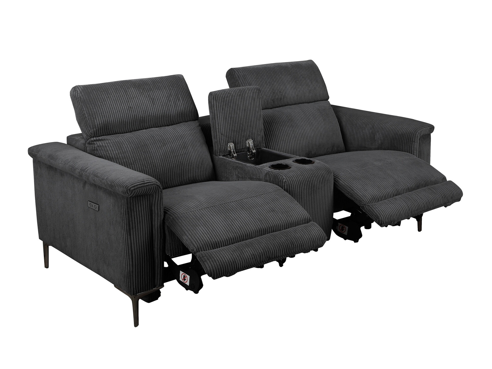 Sofa mit Liegefunktion Evamare 108 (Anthrazit)