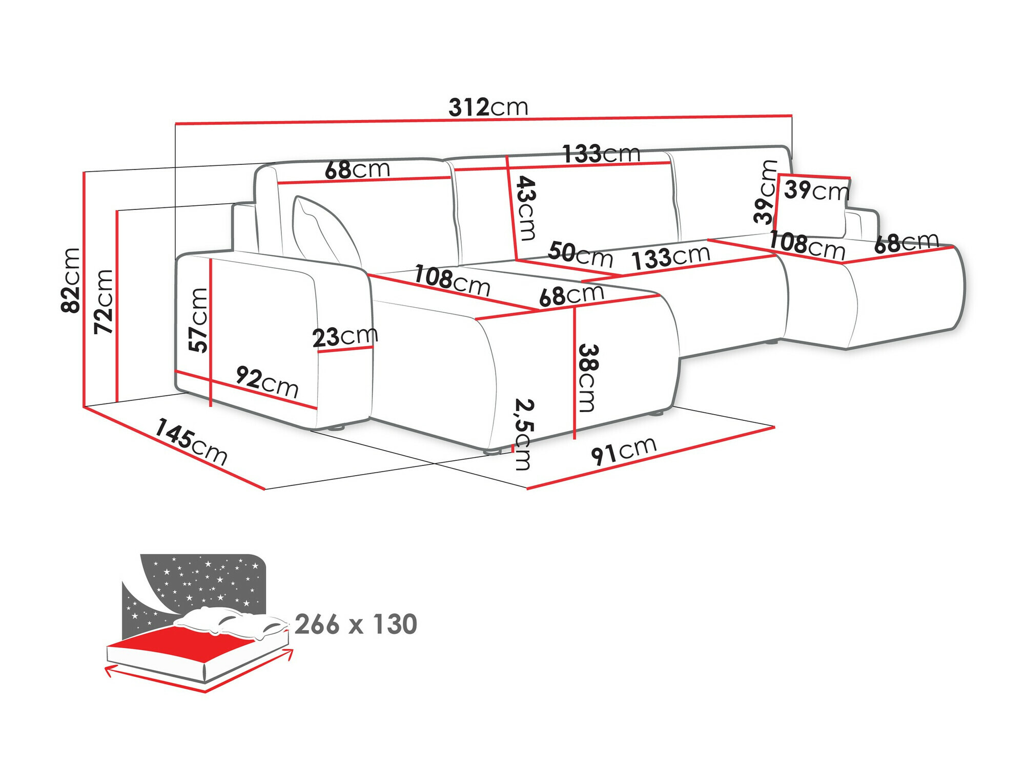 Ecksofa Doctral II (Poso 22)