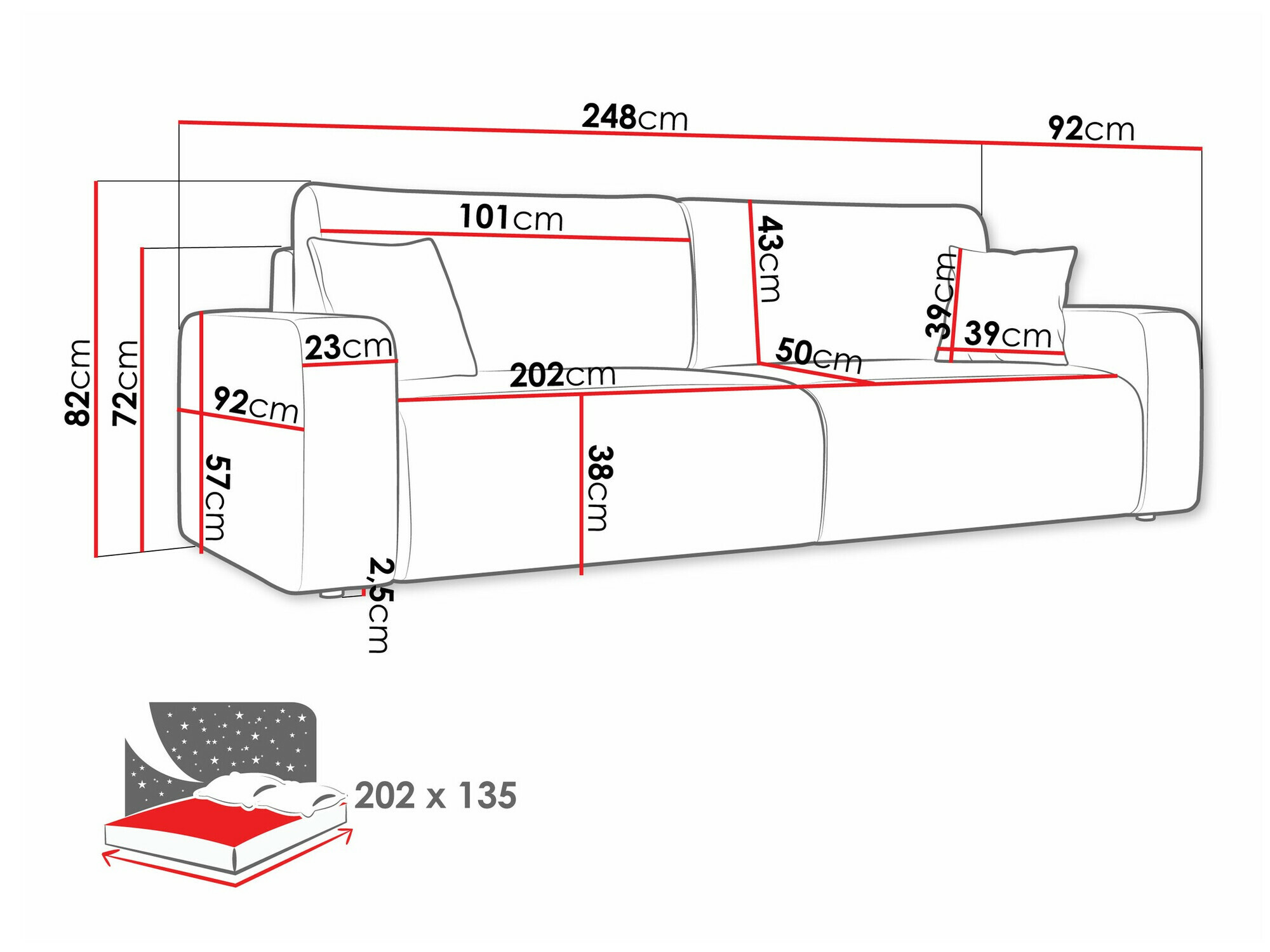 Schlafsofa Shelton 104 (Lima 80)