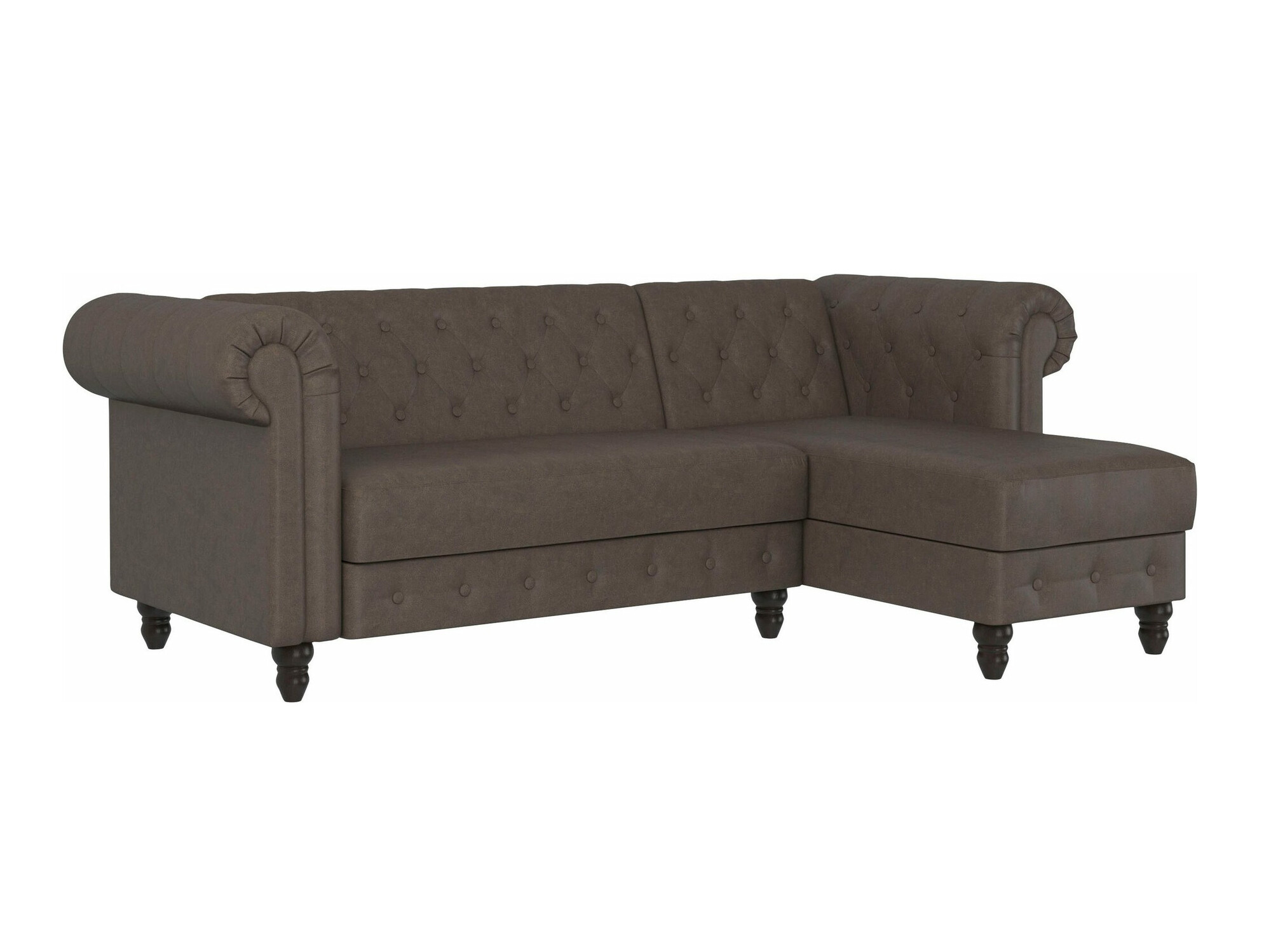 Chesterfield ecksofa Tulsa 622 (Dunkelbraun)