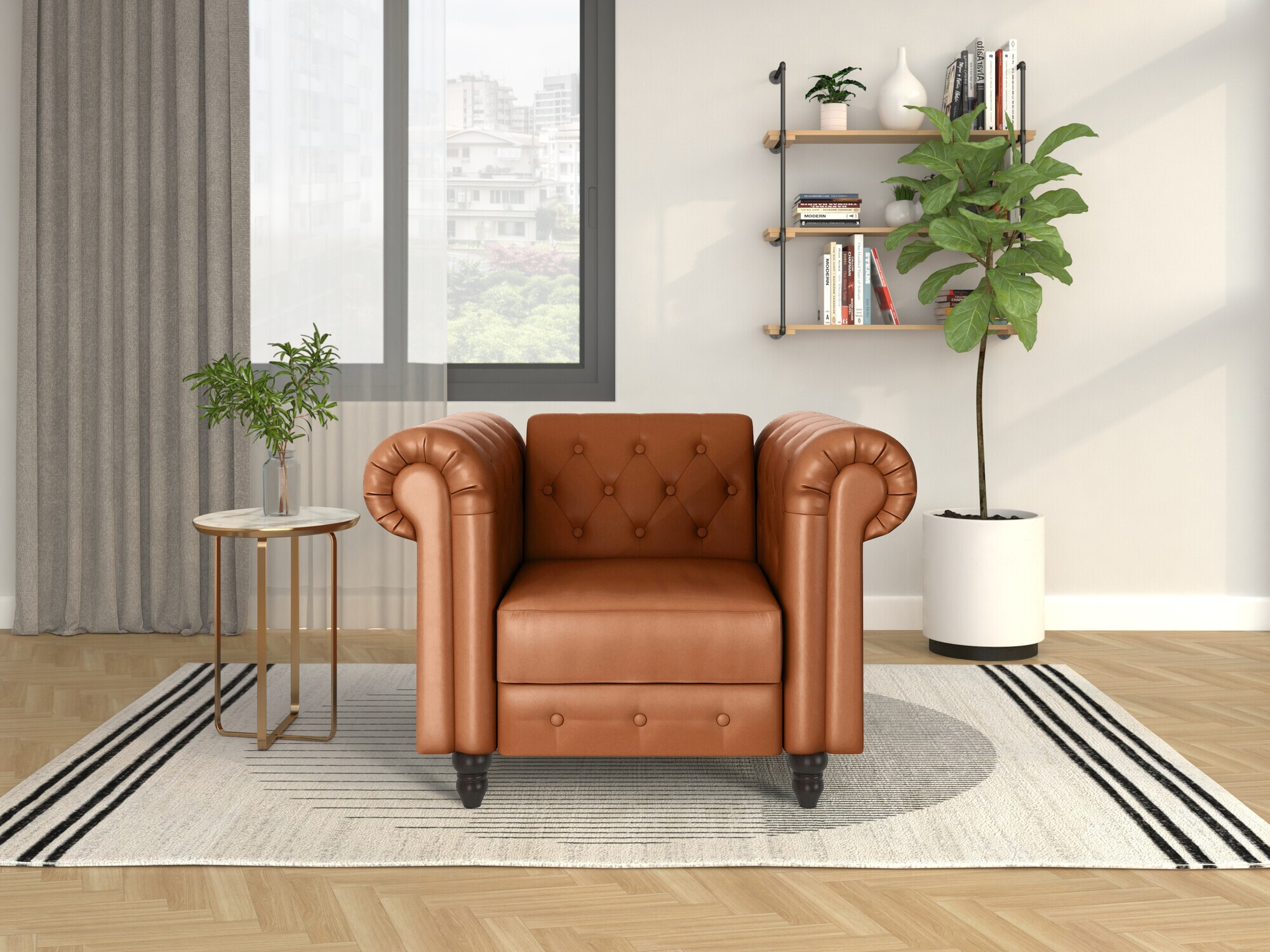 Chesterfield sessel Tulsa 630 (Braun)