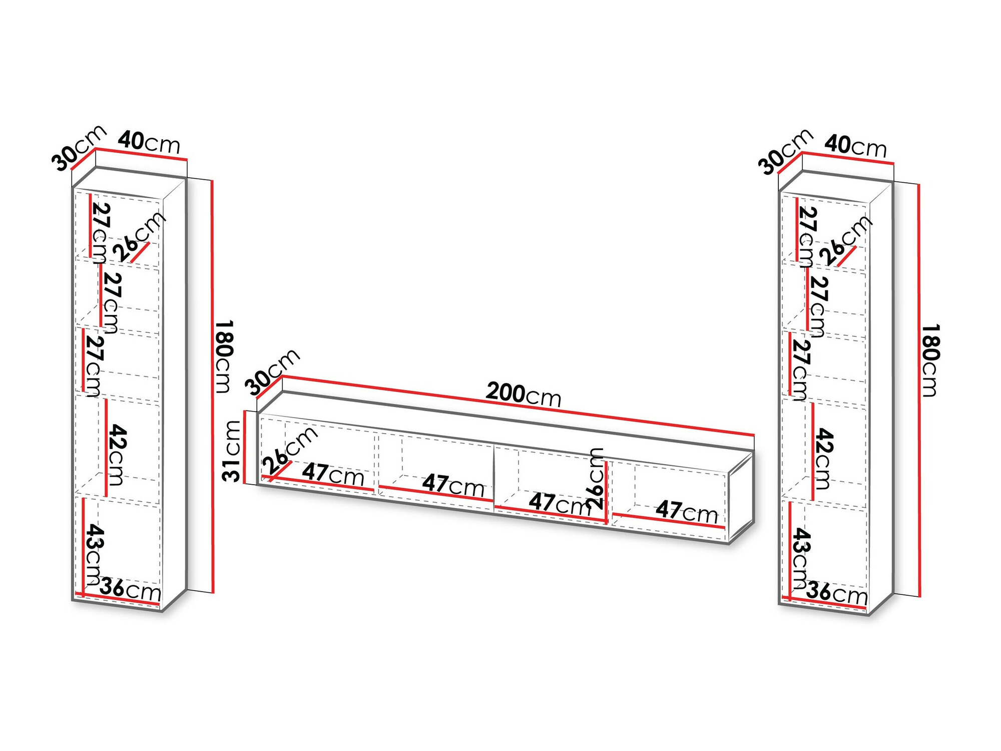 Wohnzimmer-Sets Species II (Schwarz)