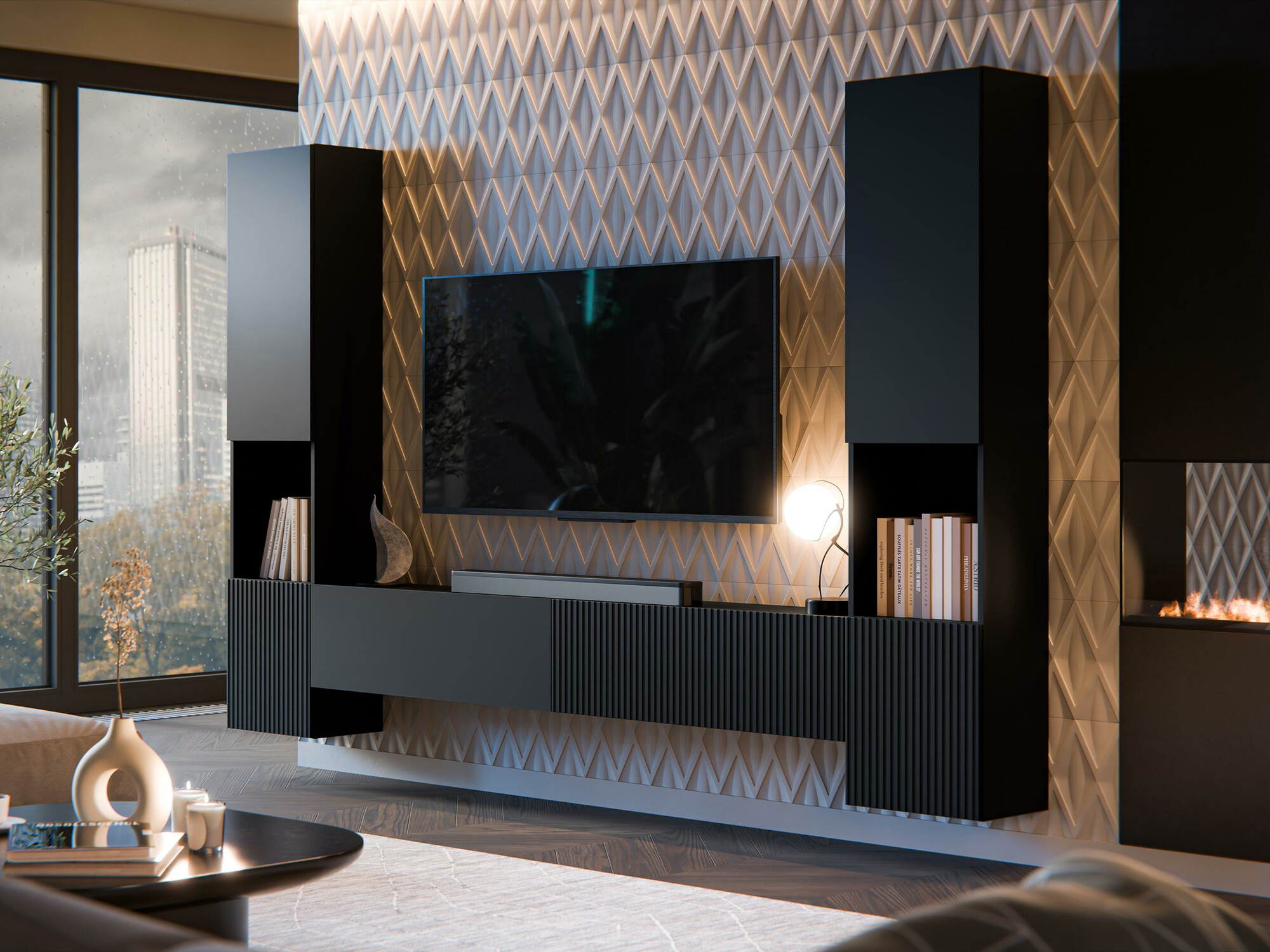 Wohnzimmer-Sets Species III (Schwarz)