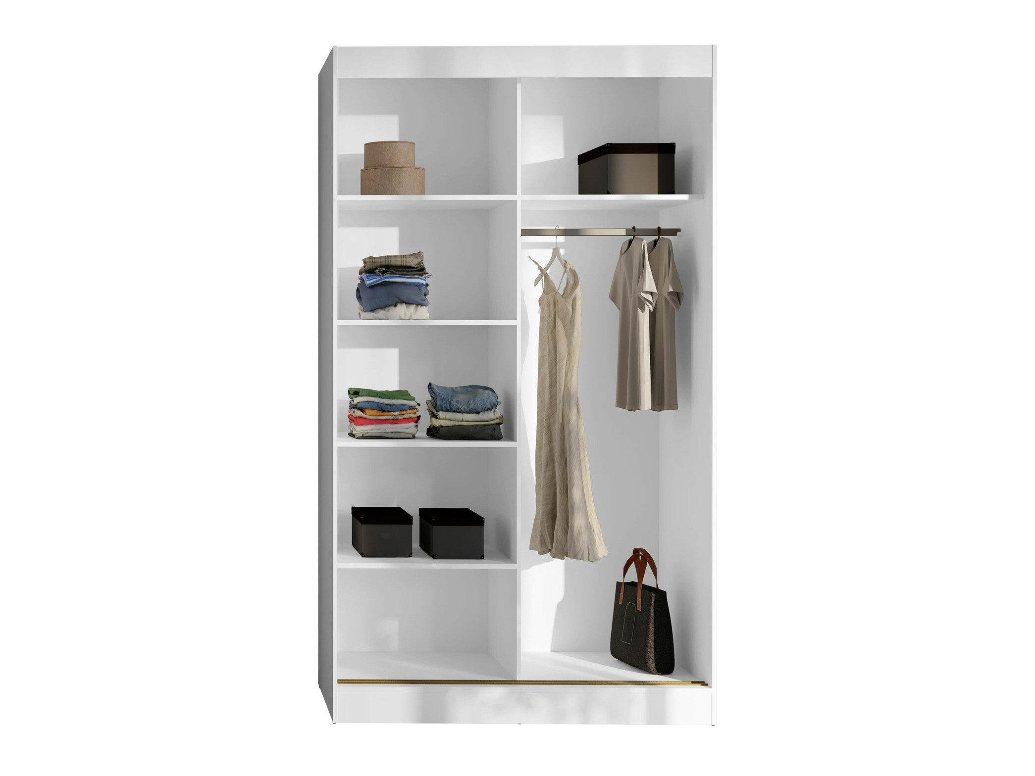 Kleiderschrank Toledo 130 (Weiss)