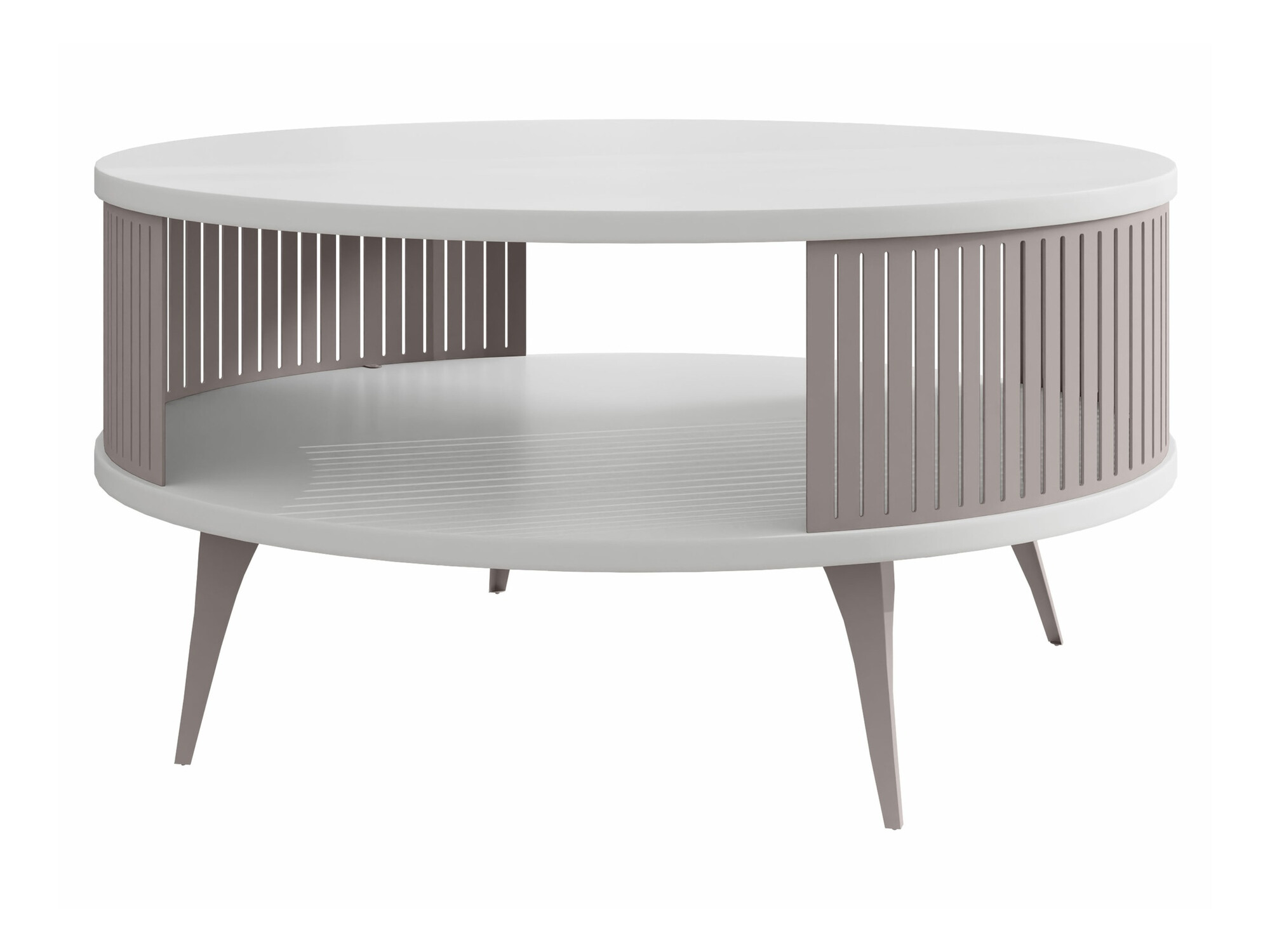 Couchtisch Vitum VI (Kaschmir + Weiss)