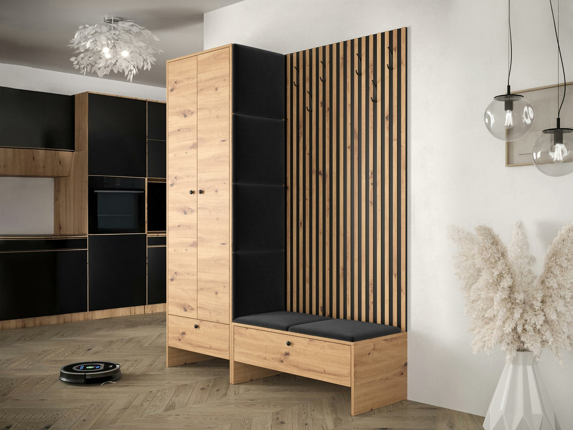 Flurgarnitur Donio III (Artisan Eichenholzoptik + Manila 18)