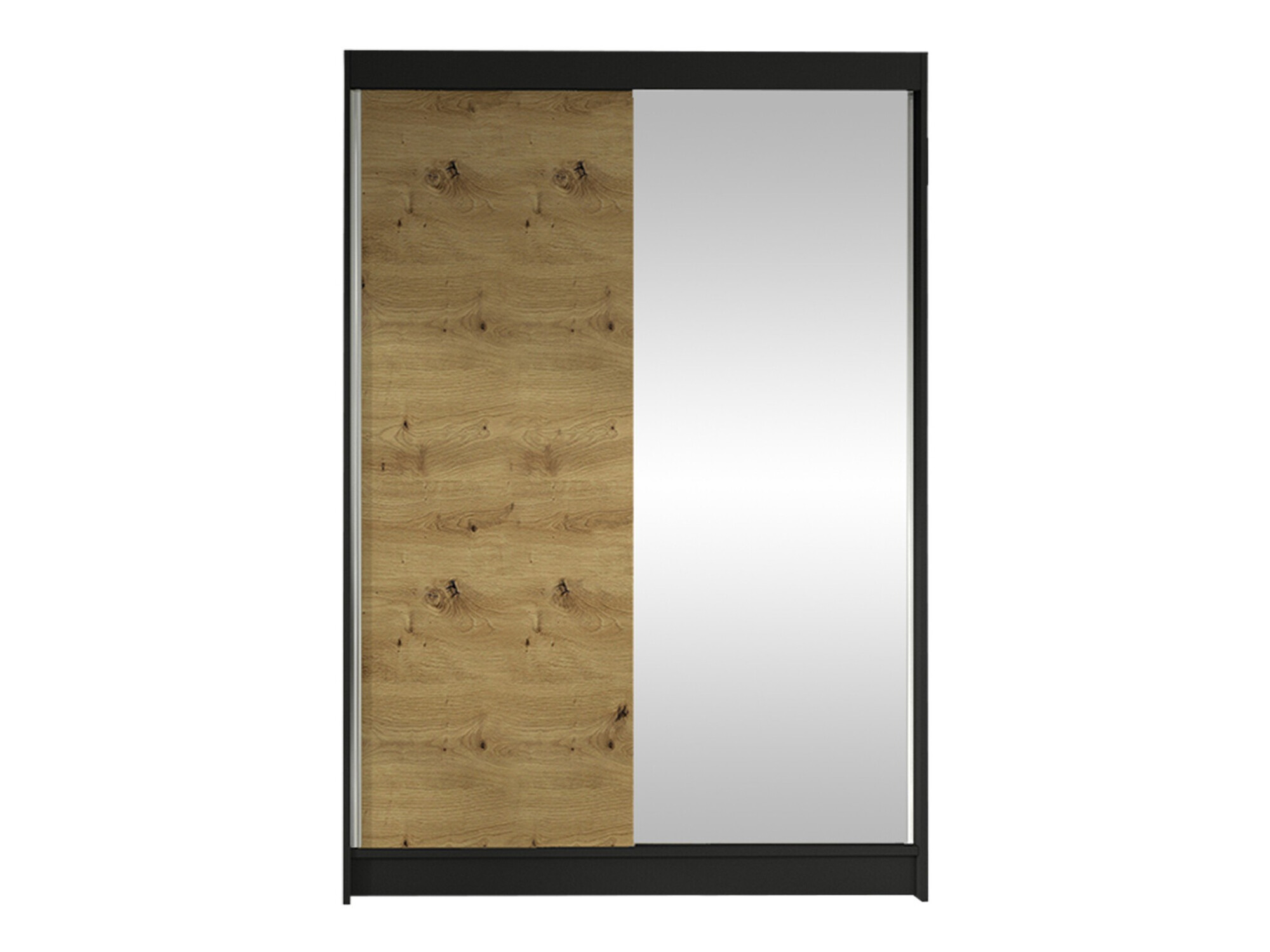 Kleiderschrank Closico Salvor I (Schwarz + Artisan-Eiche)