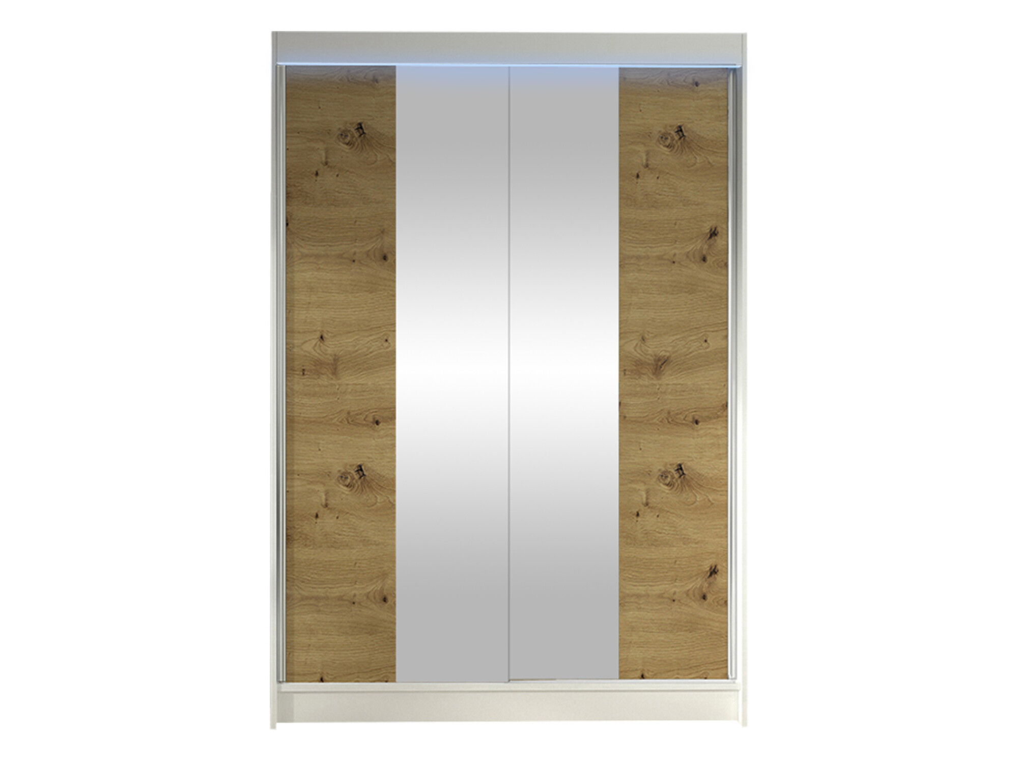Kleiderschrank Closico Salvor II (Weiss + Artisan Eichenholzoptik)