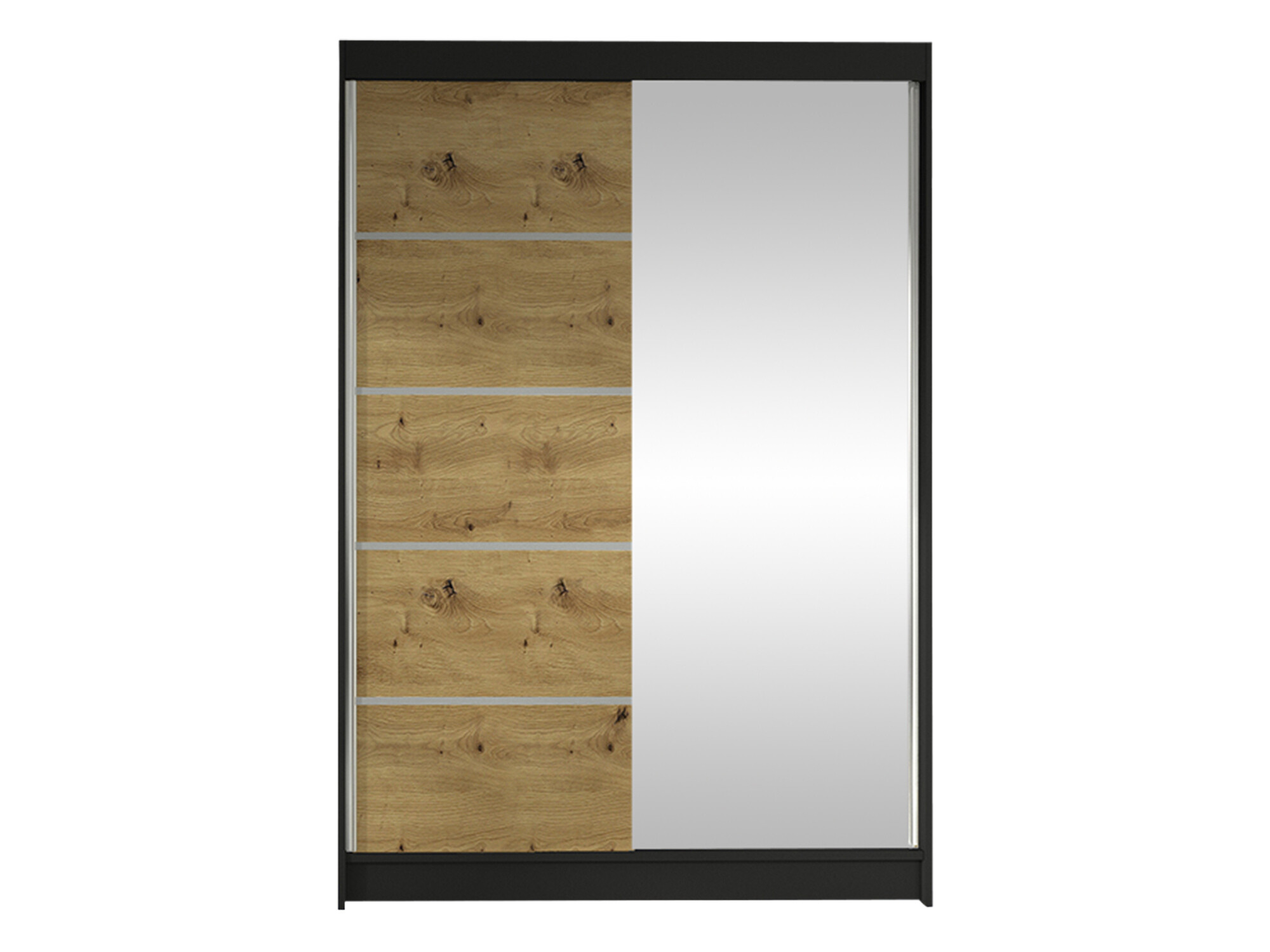 Kleiderschrank Closico Salvor III (Schwarz + Artisan-Eiche)