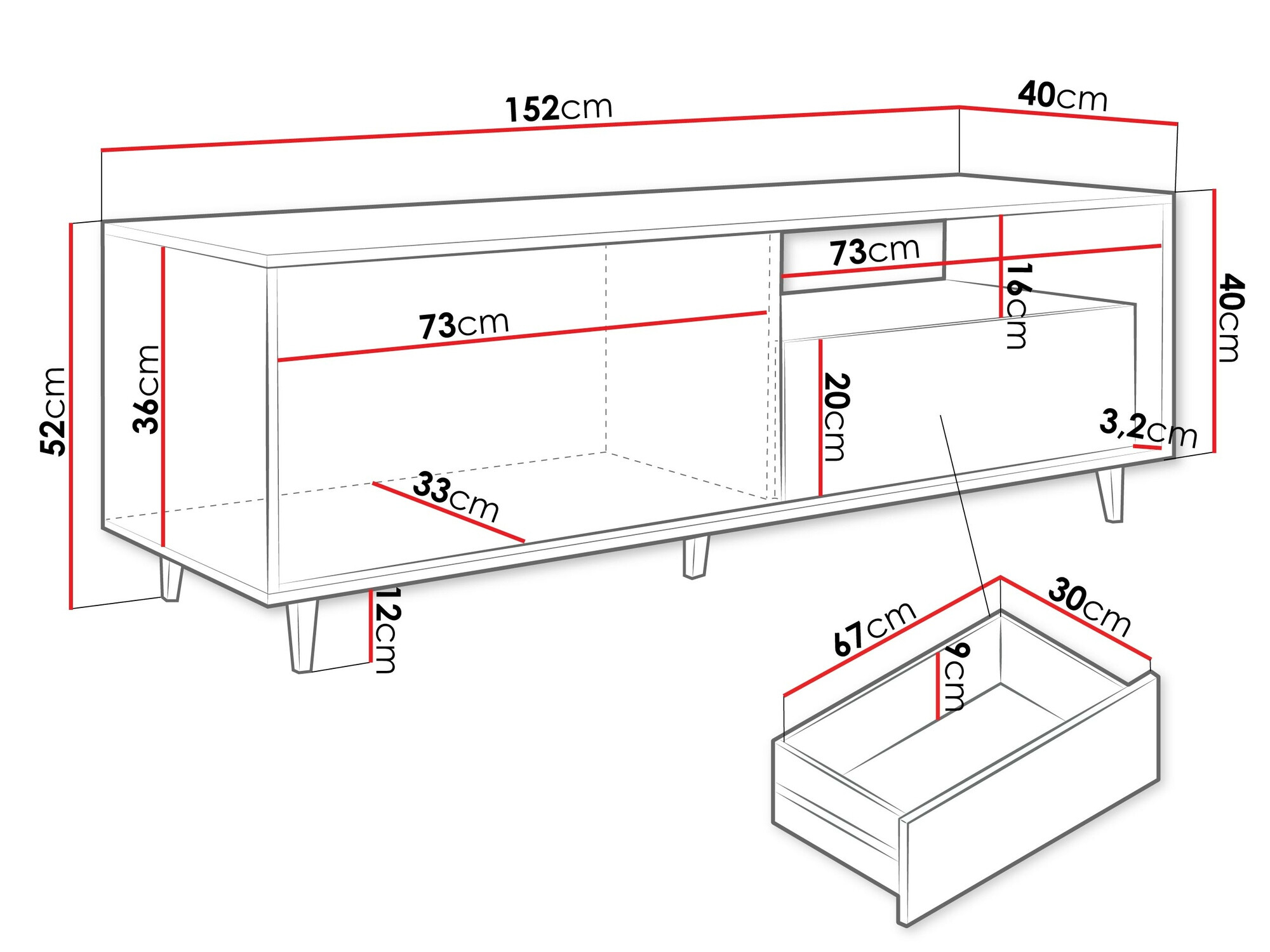 TV-Möbel Comfivo Romtori