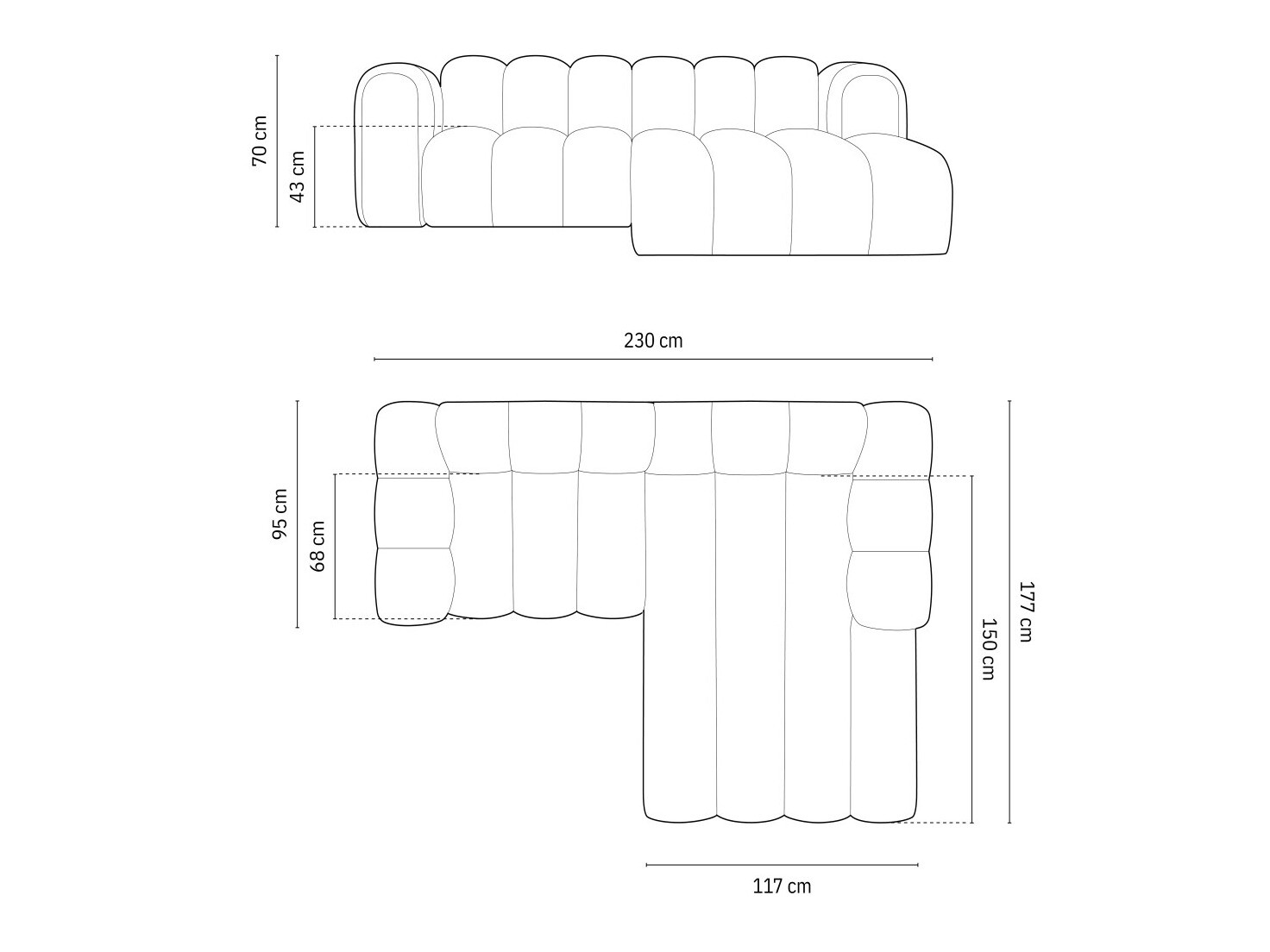 Modulares Ecksofa Cirleve 104 (Haga 30)