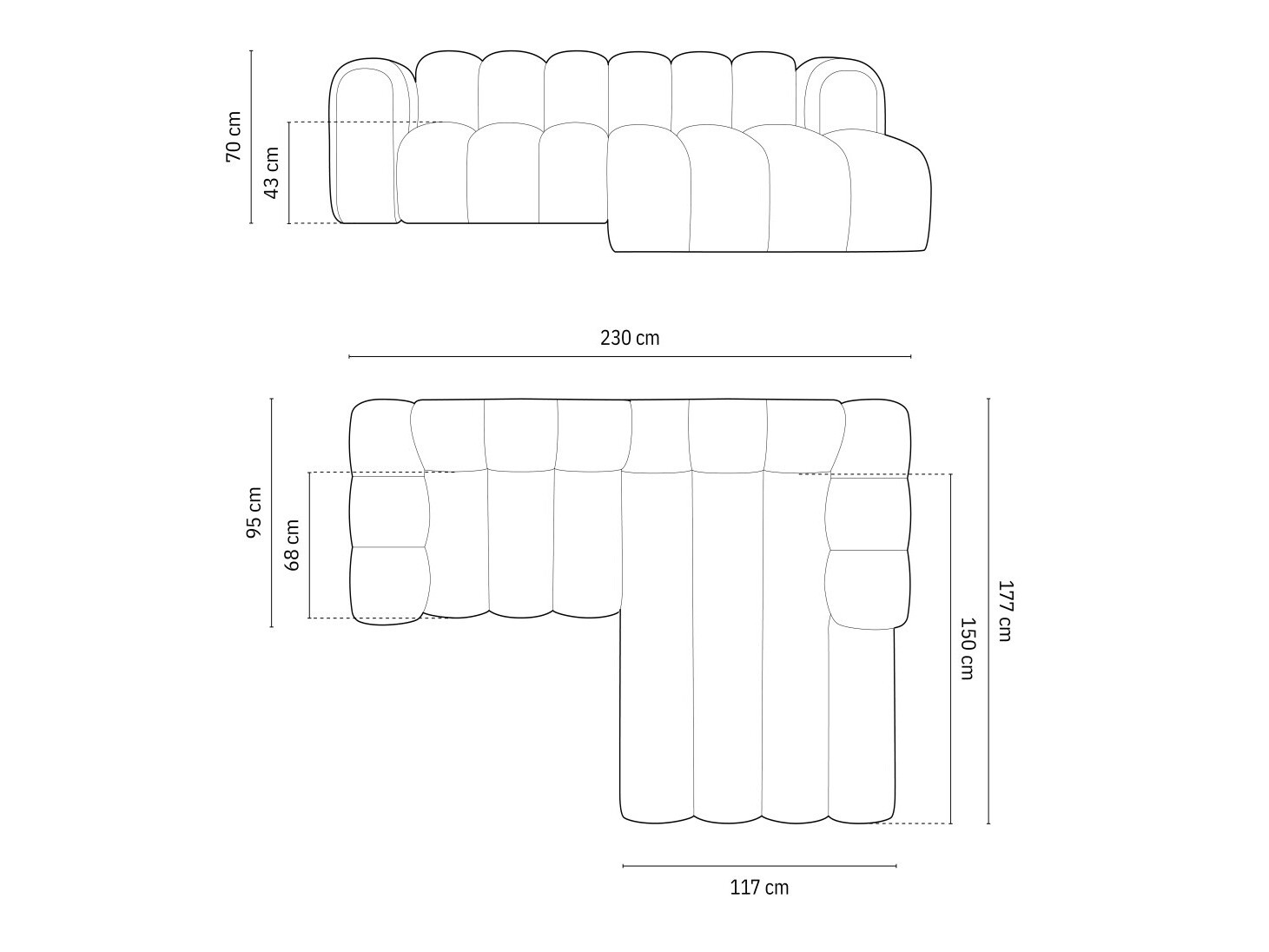 Modulares Ecksofa Cirleve 104 (Haga 78)